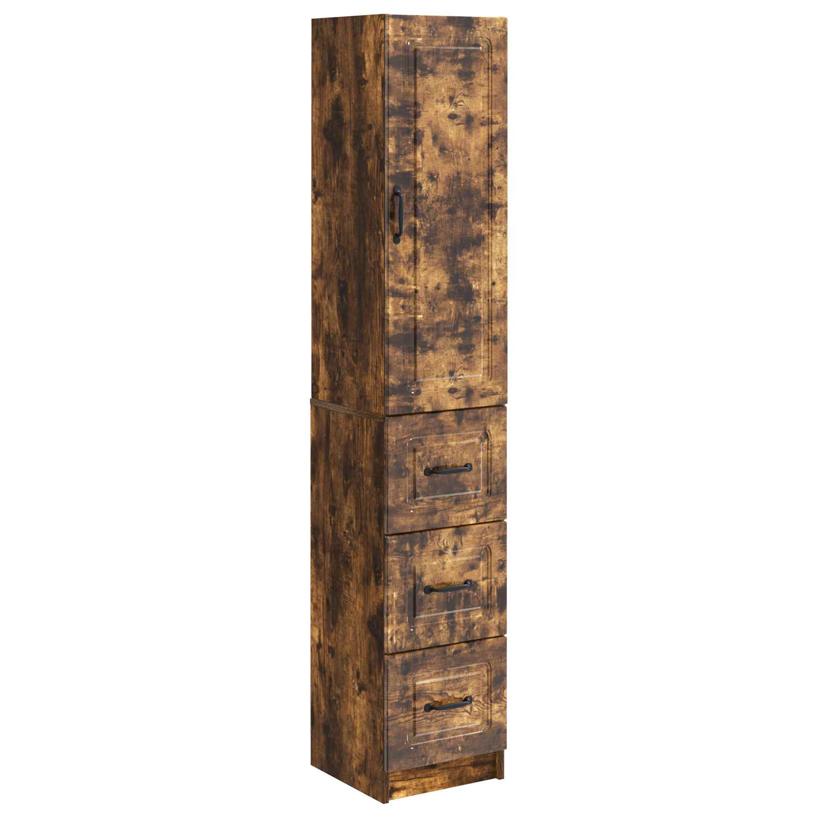 vidaXL Kastenset 2 pcs Zwart 33 x 34,5 x 87 cm Bewerkt hout