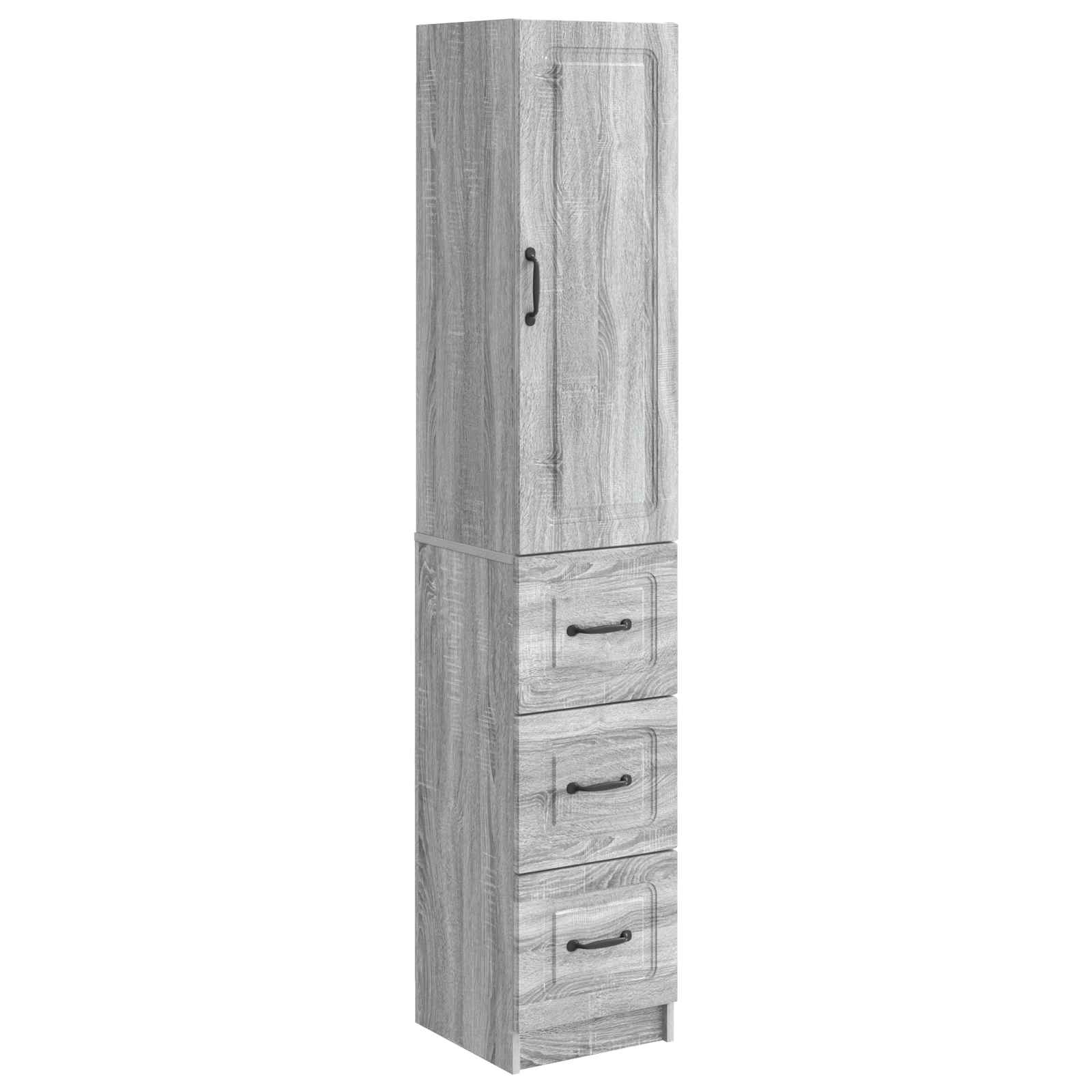 vidaXL Kastenset 2 pcs Zwart 33 x 34,5 x 87 cm Bewerkt hout