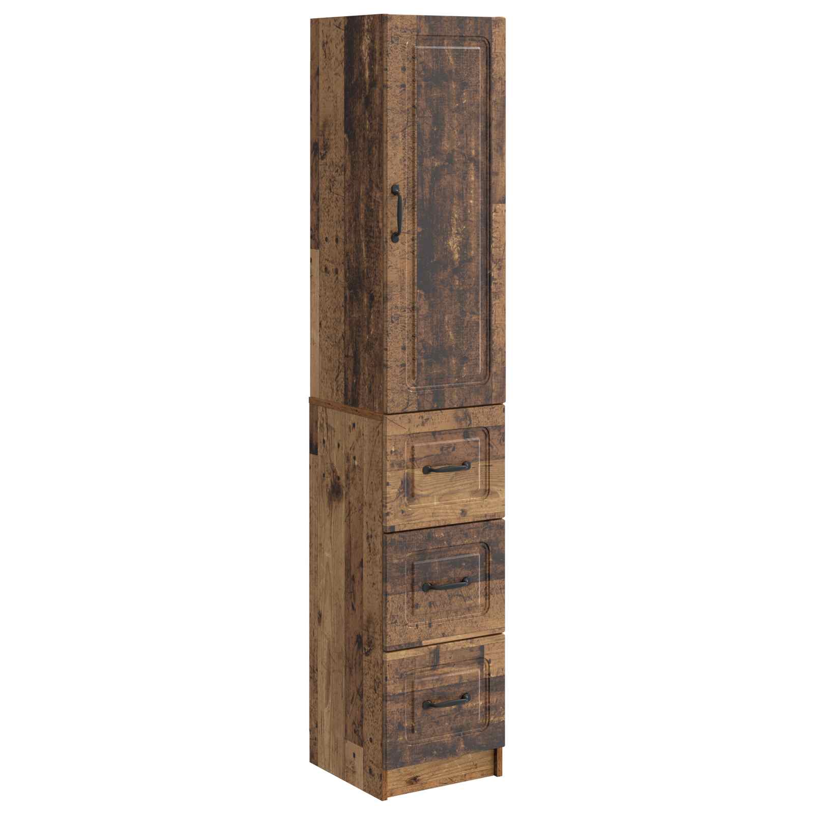 vidaXL Kastenset 2 pcs Zwart 33 x 34,5 x 87 cm Bewerkt hout