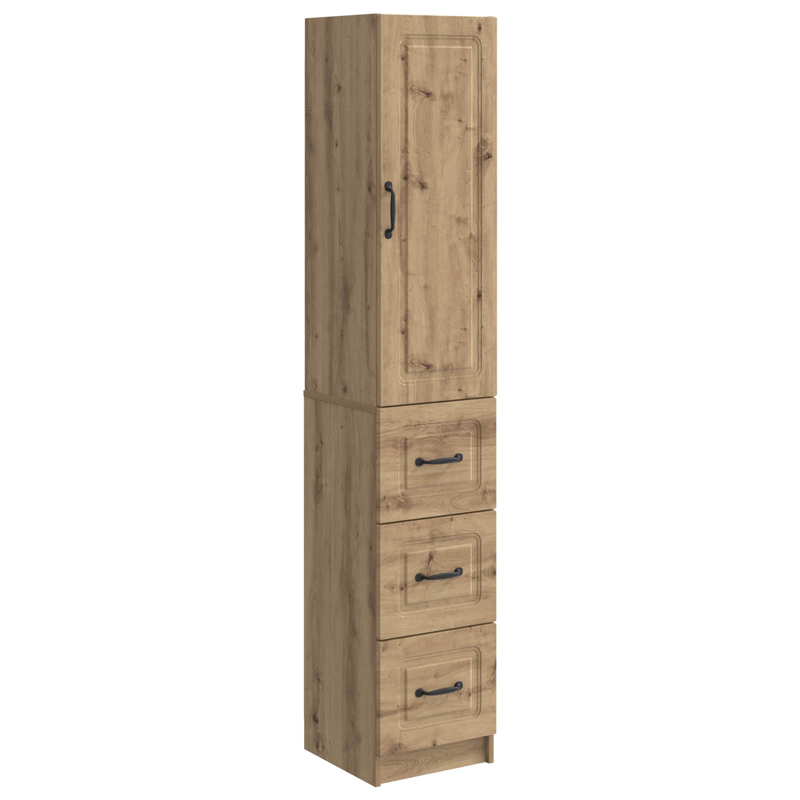 vidaXL Kastenset 2 pcs Zwart 33 x 34,5 x 87 cm Bewerkt hout