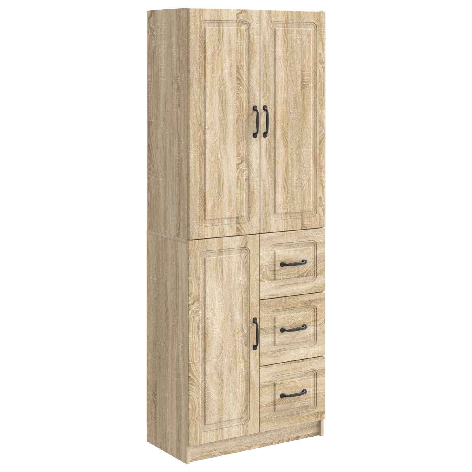 vidaXL Kastenset 2 pcs Sonoma Eiken Bewerkt hout