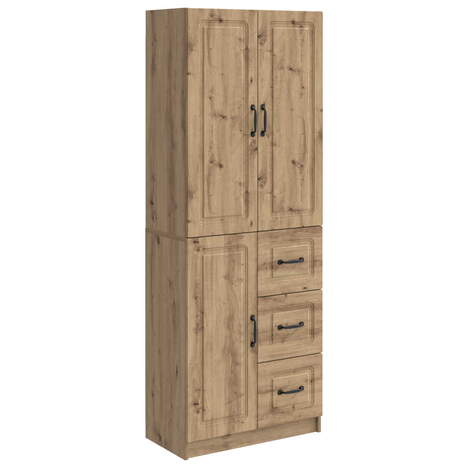 vidaXL Kastenset 2 pcs Sonoma Eiken Bewerkt hout