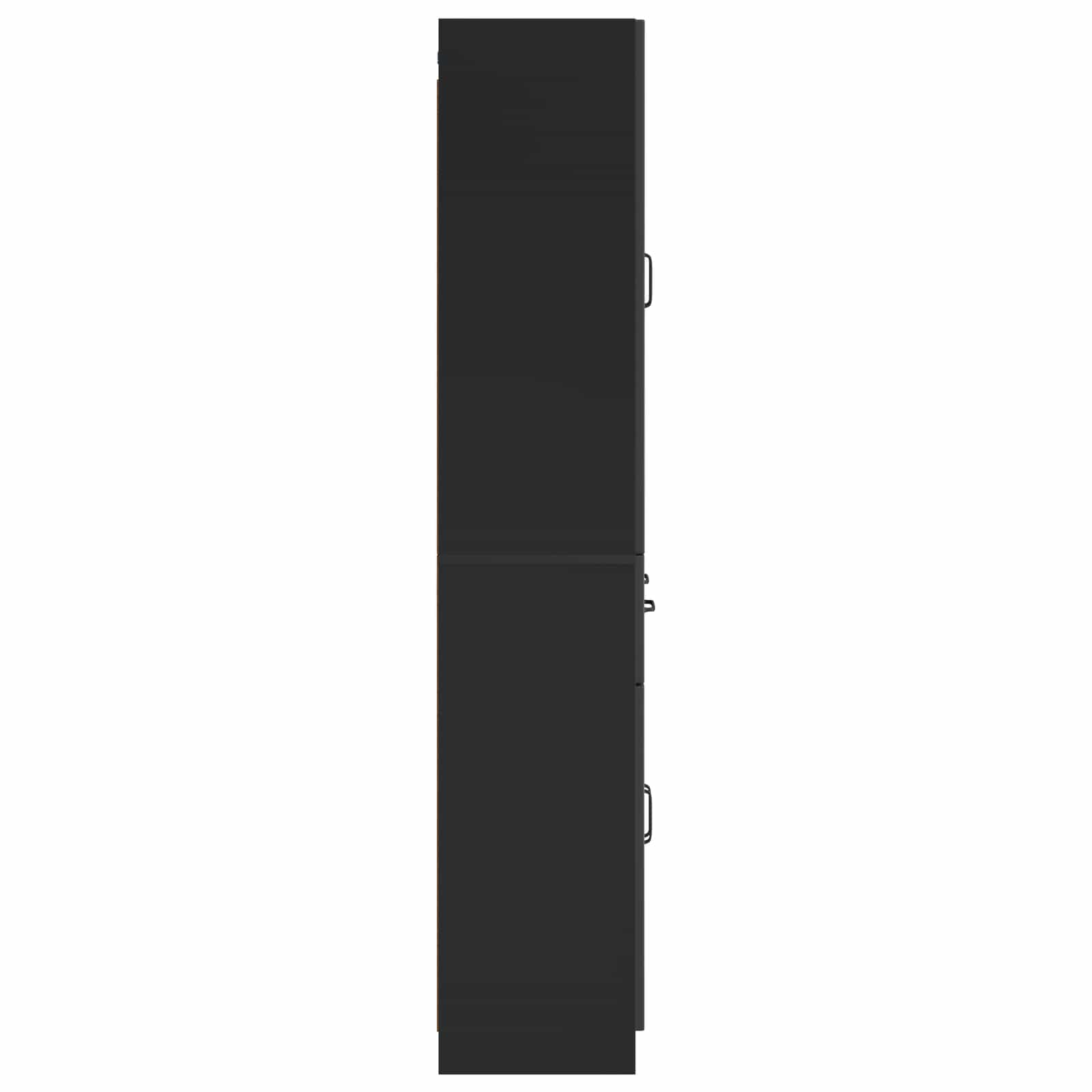 vidaXL Kastenset 2 pcs Zwart Bewerkt hout