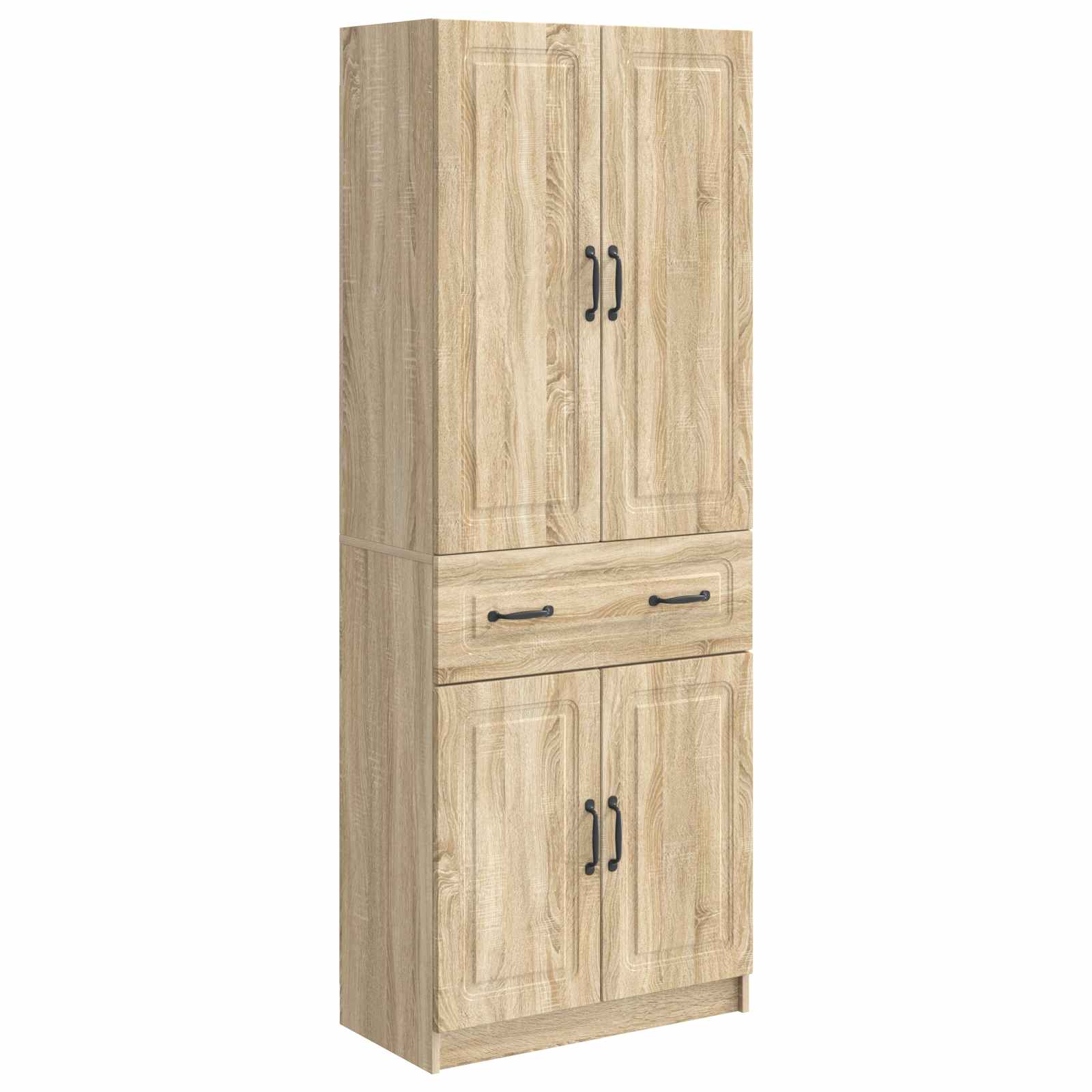 vidaXL Kastenset 2 pcs Zwart Bewerkt hout
