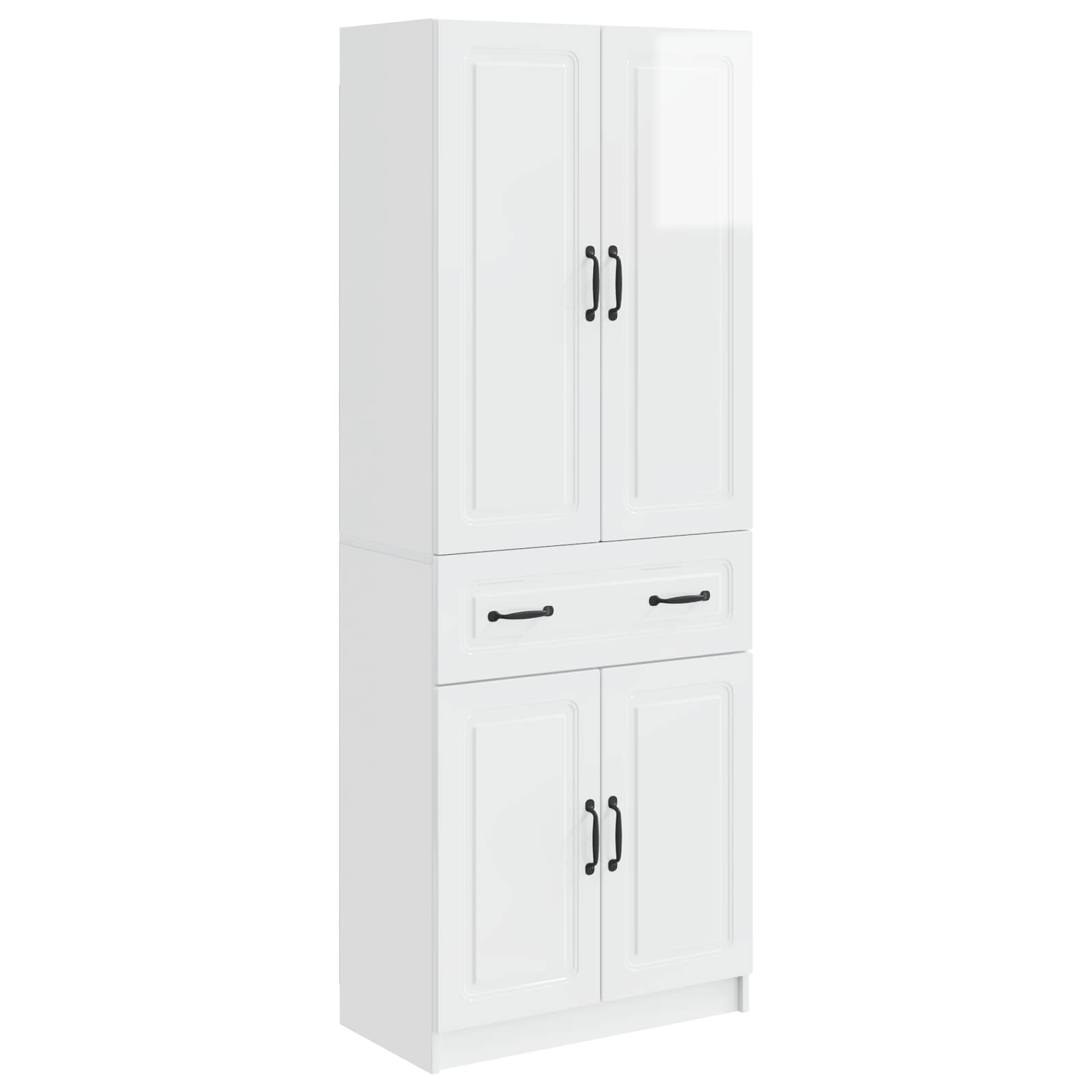 vidaXL Kastenset 2 pcs Zwart Bewerkt hout
