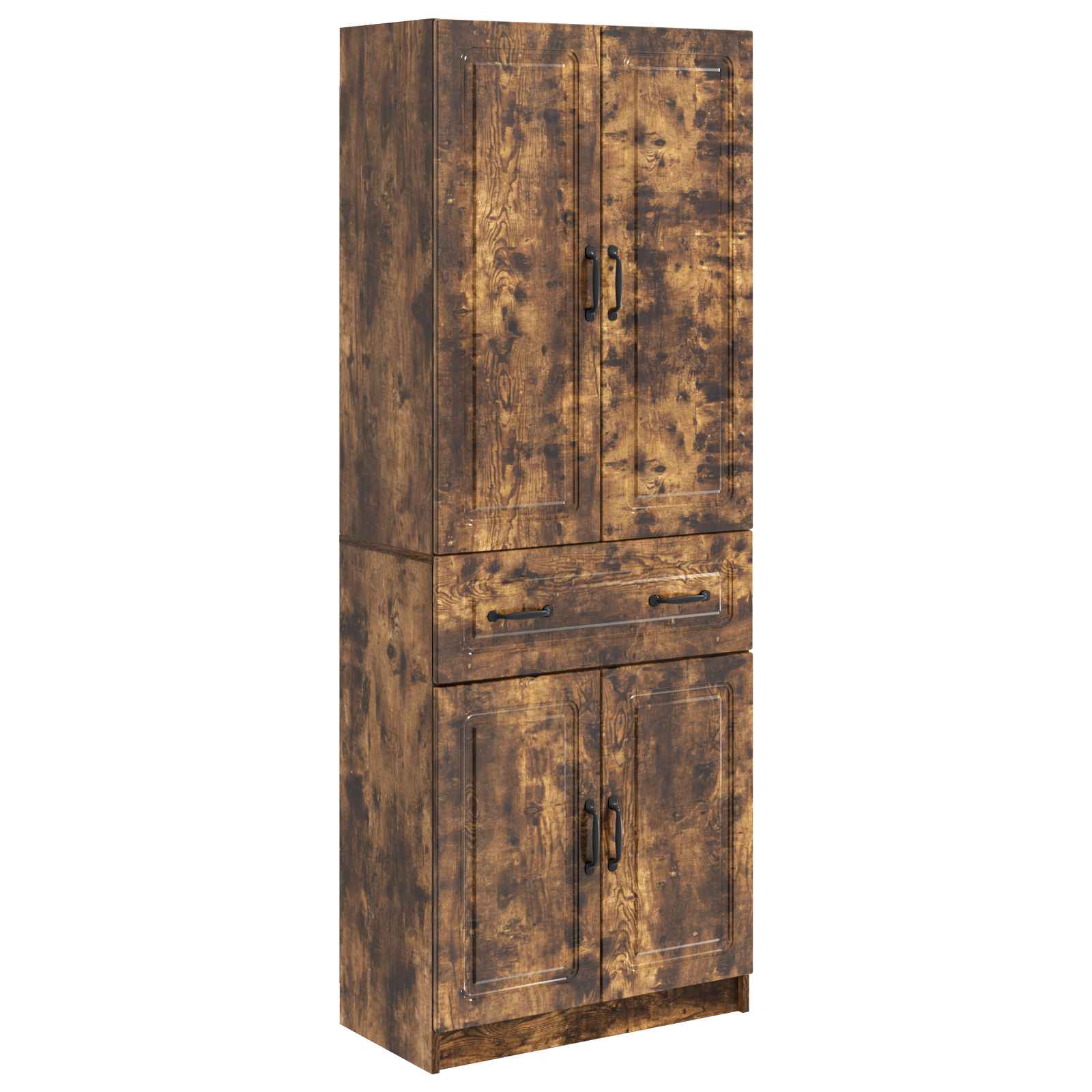 vidaXL Kastenset 2 pcs Zwart Bewerkt hout