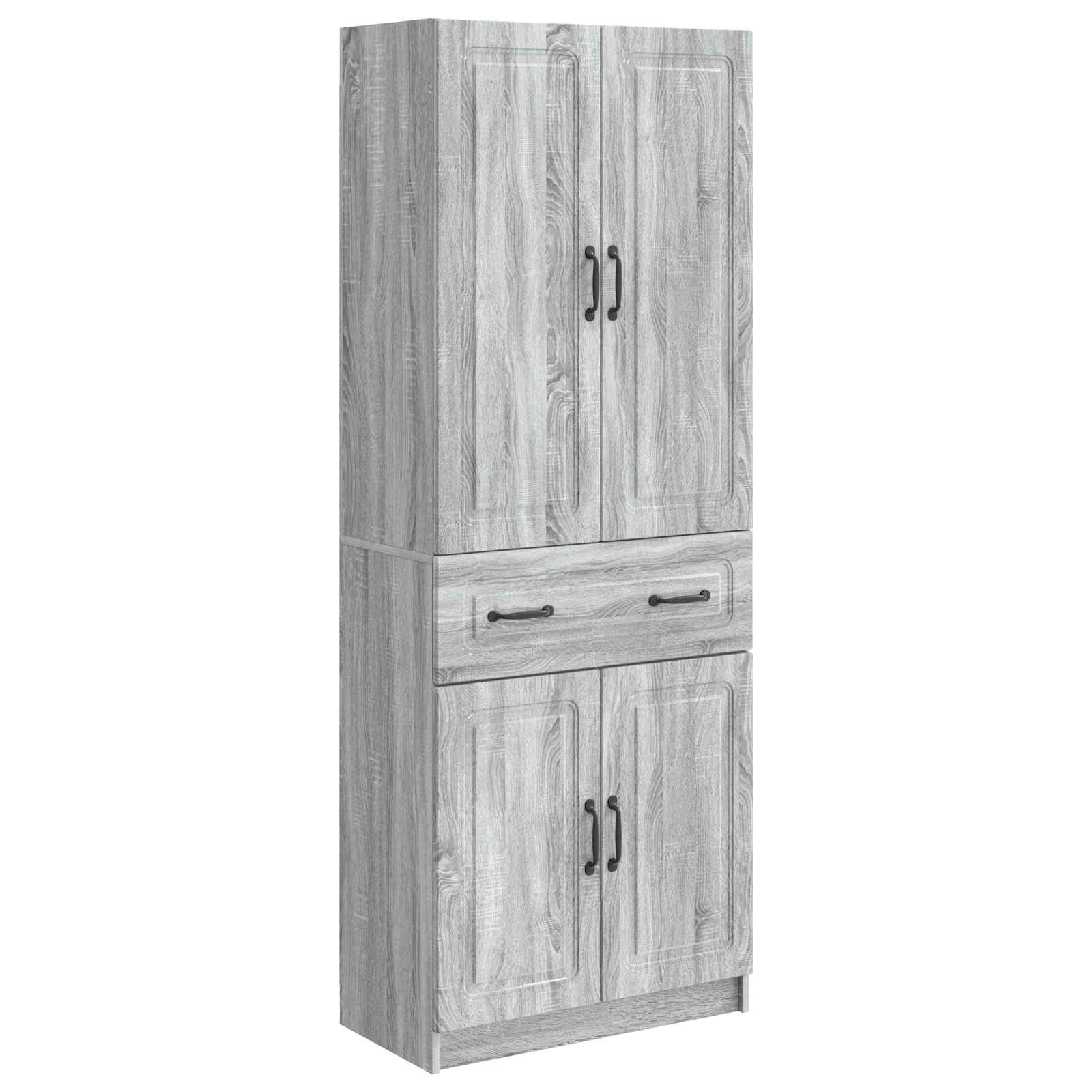vidaXL Kastenset 2 pcs Zwart Bewerkt hout