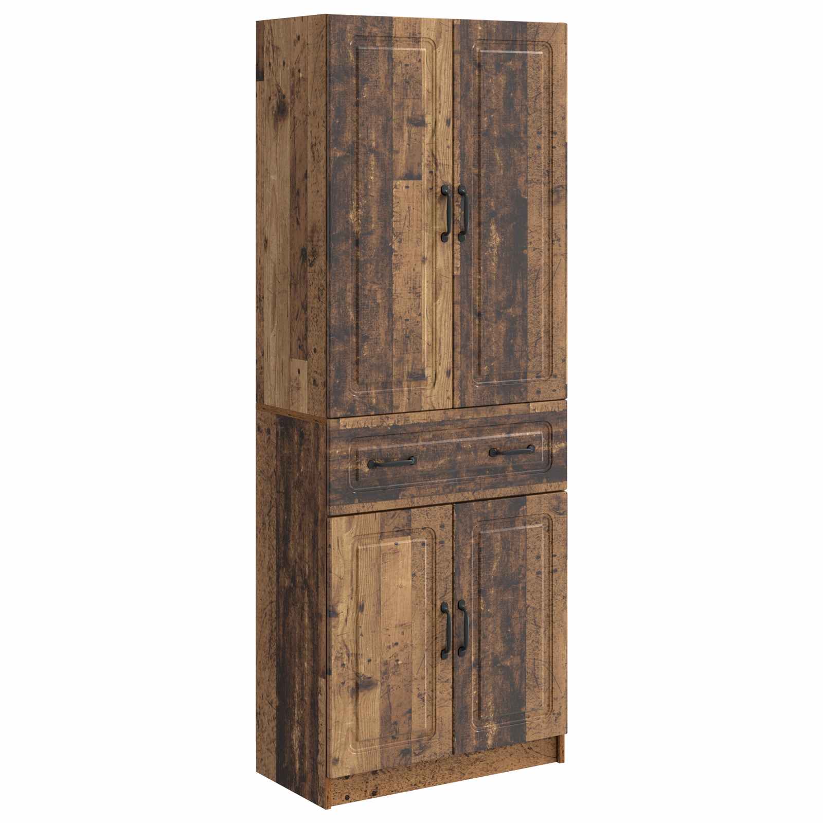 vidaXL Kastenset 2 pcs Zwart Bewerkt hout