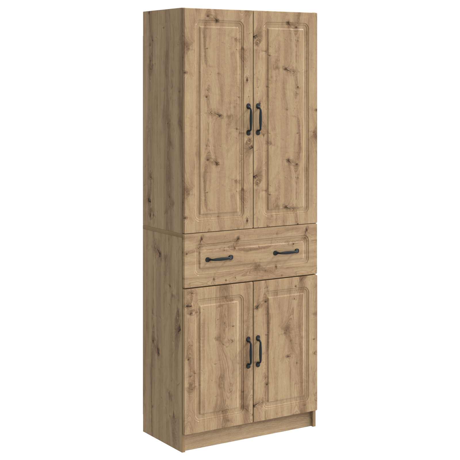 vidaXL Kastenset 2 pcs Zwart Bewerkt hout