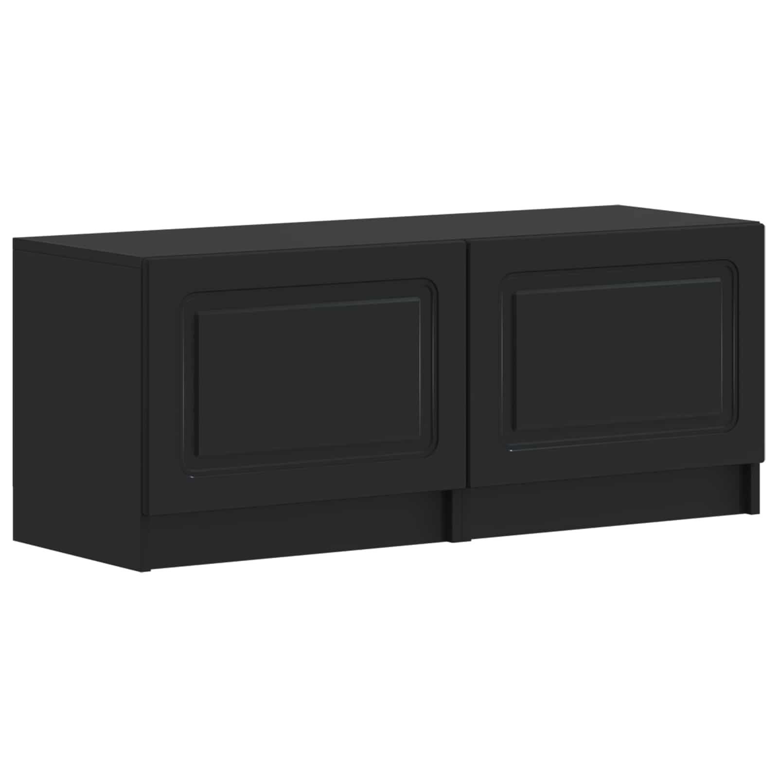 vidaXL 5-delige LED TV-kast Zwart Bewerkt hout