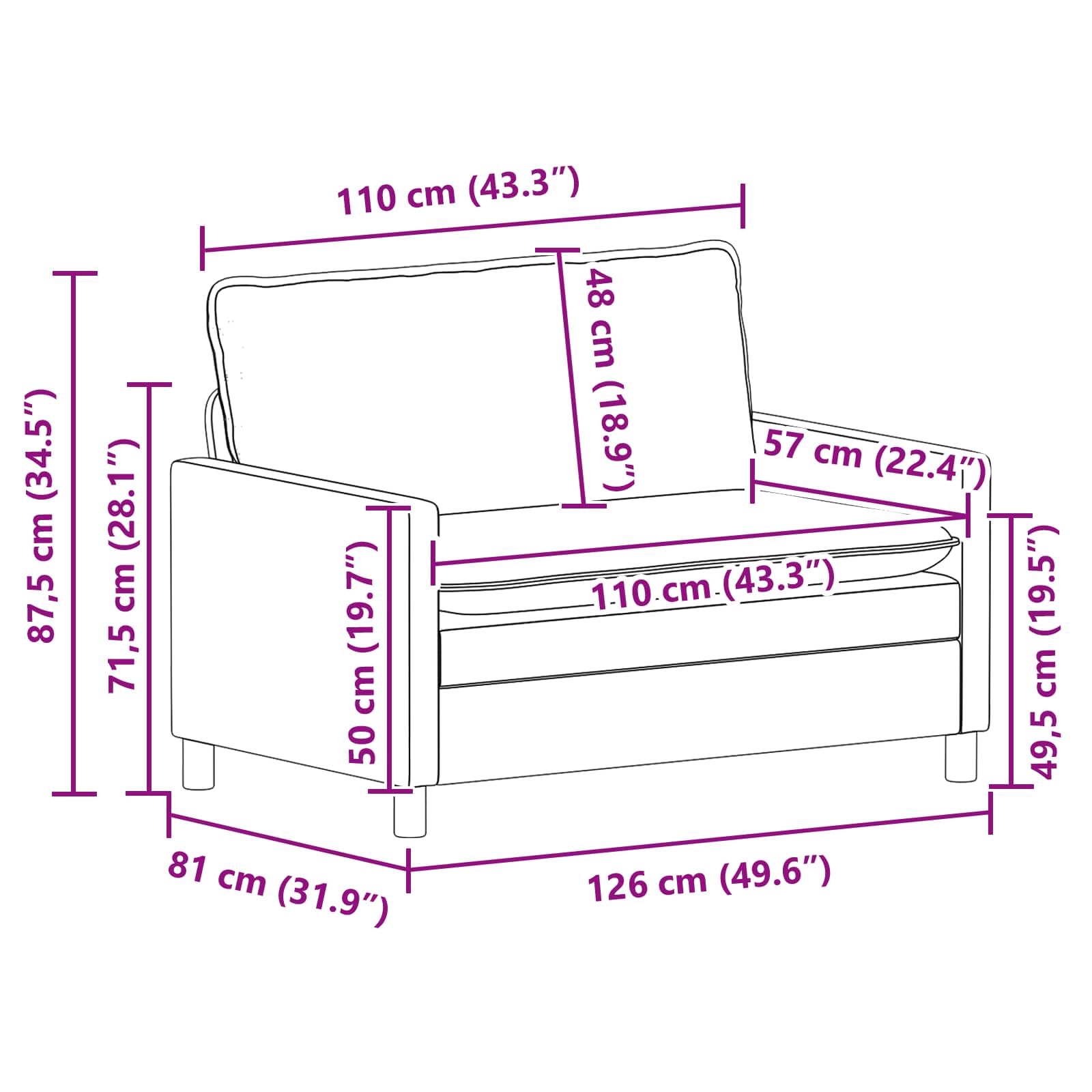 vidaXL Bankstel 2 pcs Lichtgrijs Fluweel