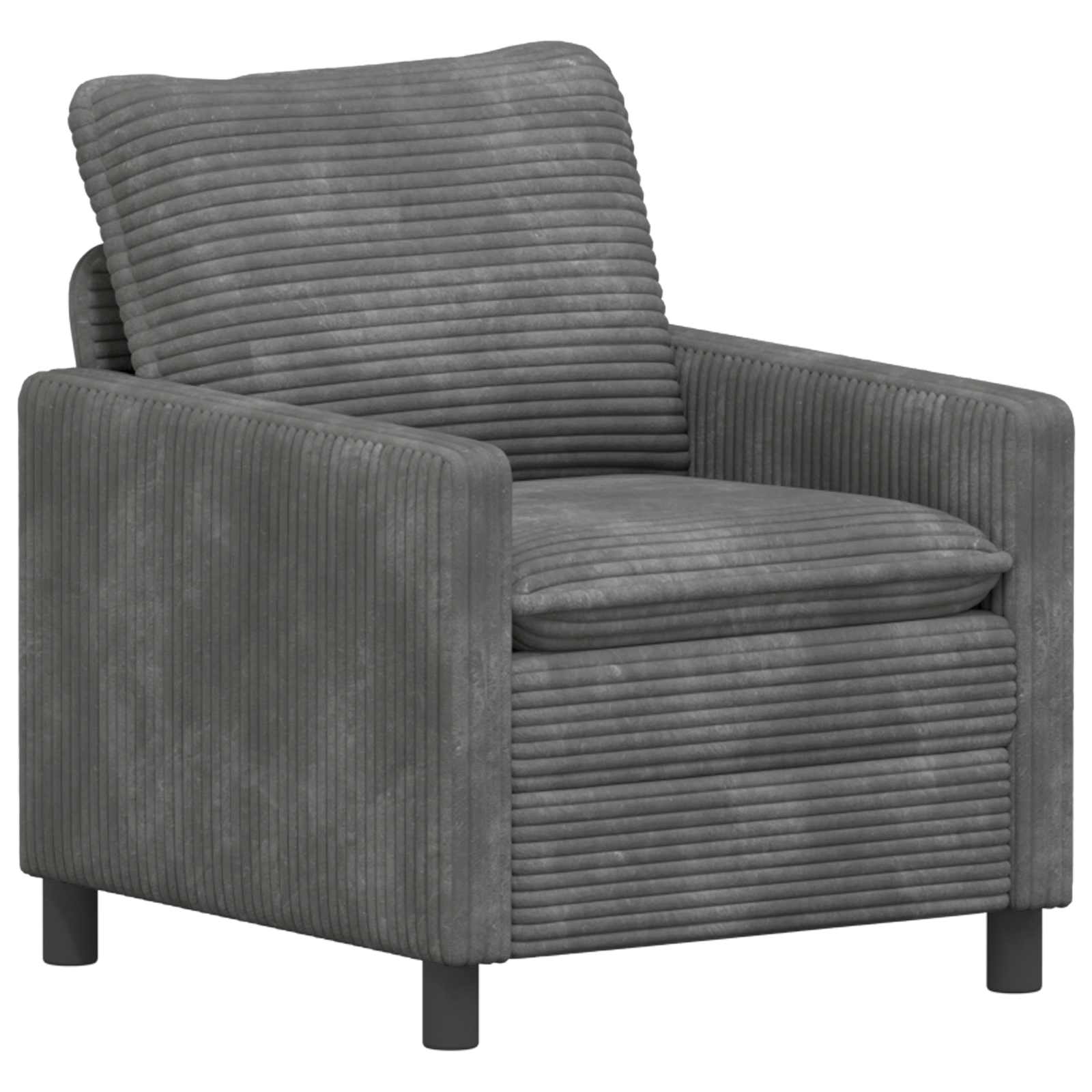 vidaXL Bankstel 2 pcs Donkergrijs Polyester