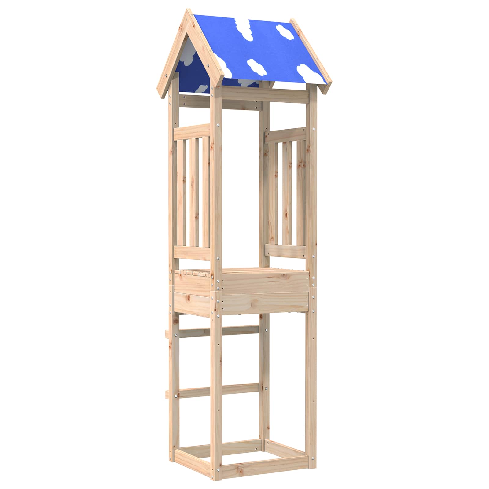 vidaXL Speeltoren Bruin 52,5 x 46,5 x 208 cm Massief grenenhout