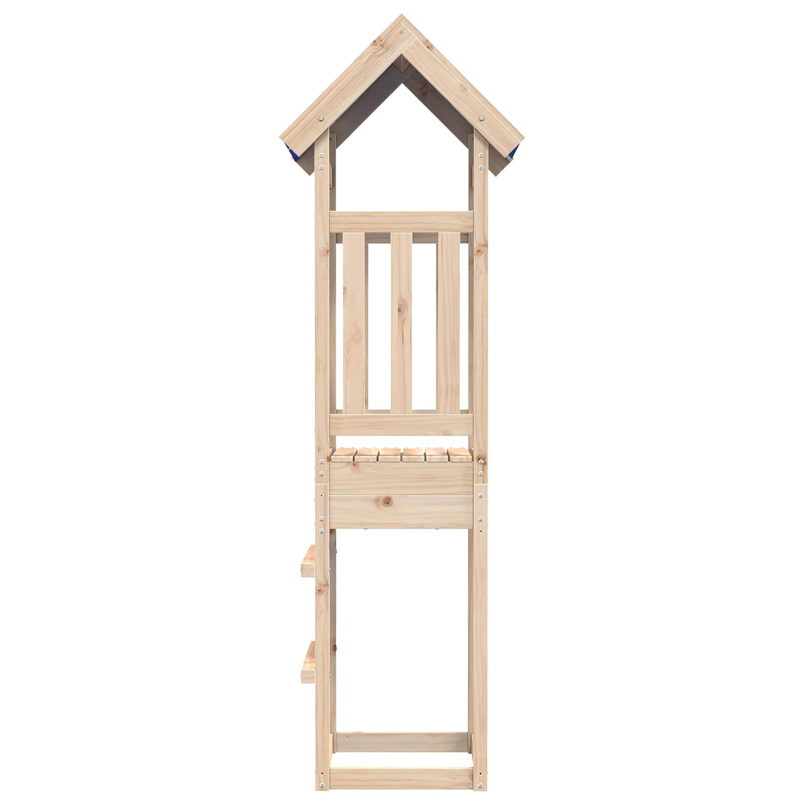 vidaXL Speeltoren Bruin 52,5 x 46,5 x 208 cm Massief grenenhout
