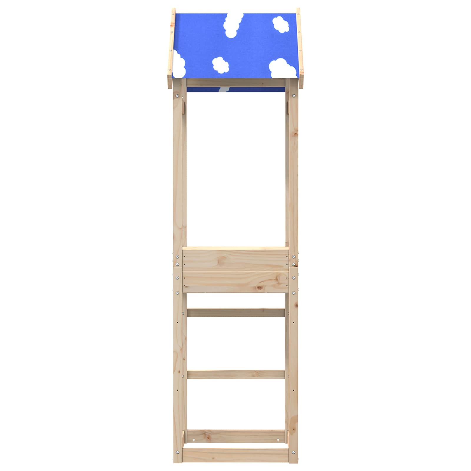 vidaXL Speeltoren Bruin 52,5 x 46,5 x 195 cm Massief grenenhout