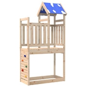 vidaXL Speeltoren Bruin 110,5 x 52,5 x 215 cm Massief grenenhout