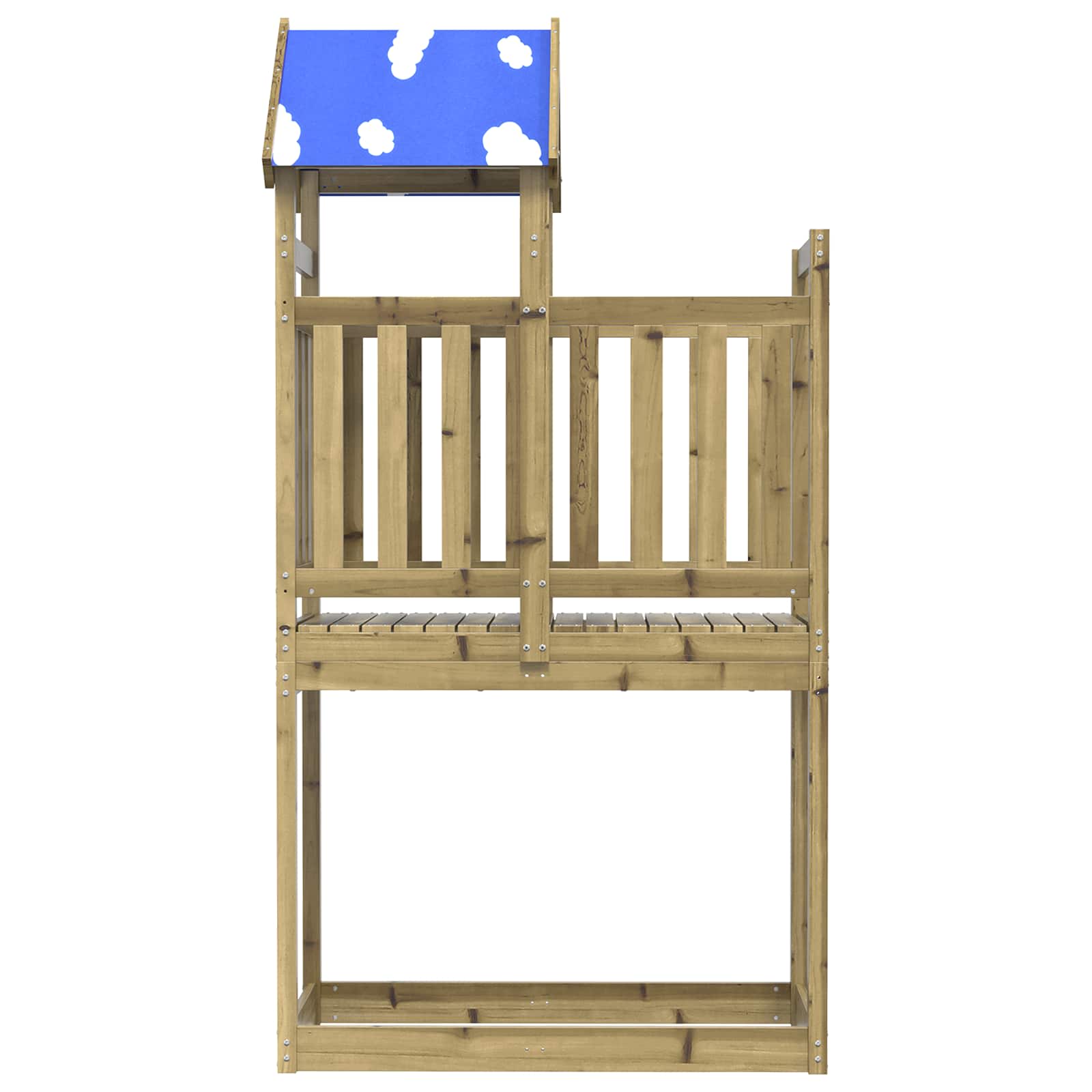 vidaXL Speeltoren Bruin 52,5 x 110,5 x 215 cm Massief grenenhout