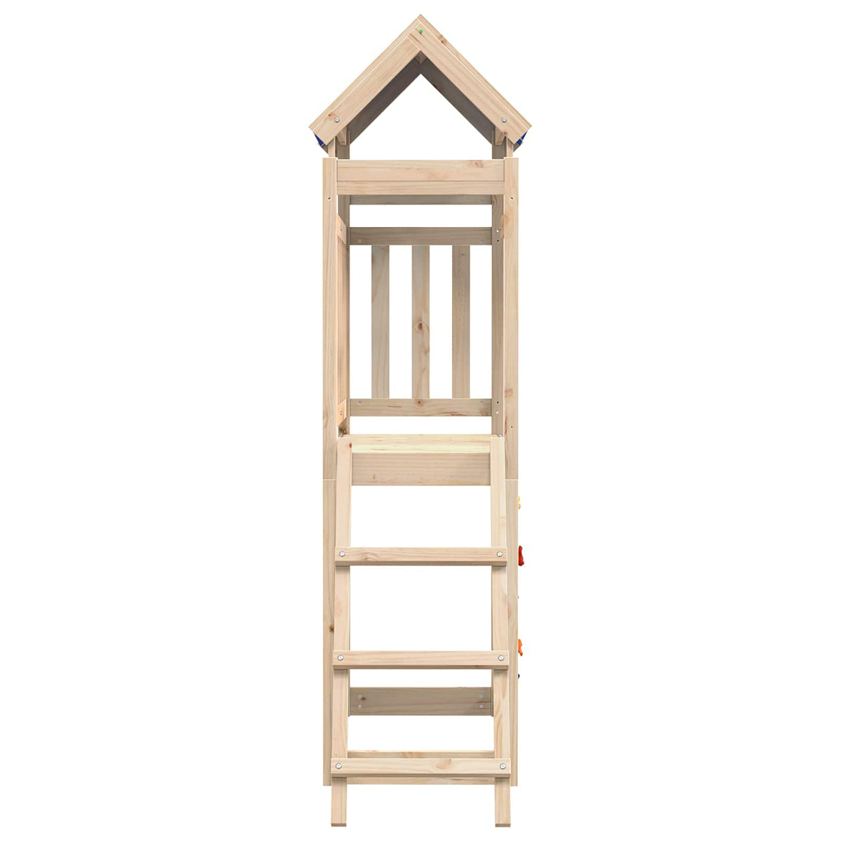 vidaXL Speeltoren Bruin 110,5 x 52,5 x 215cm Massief grenenhout