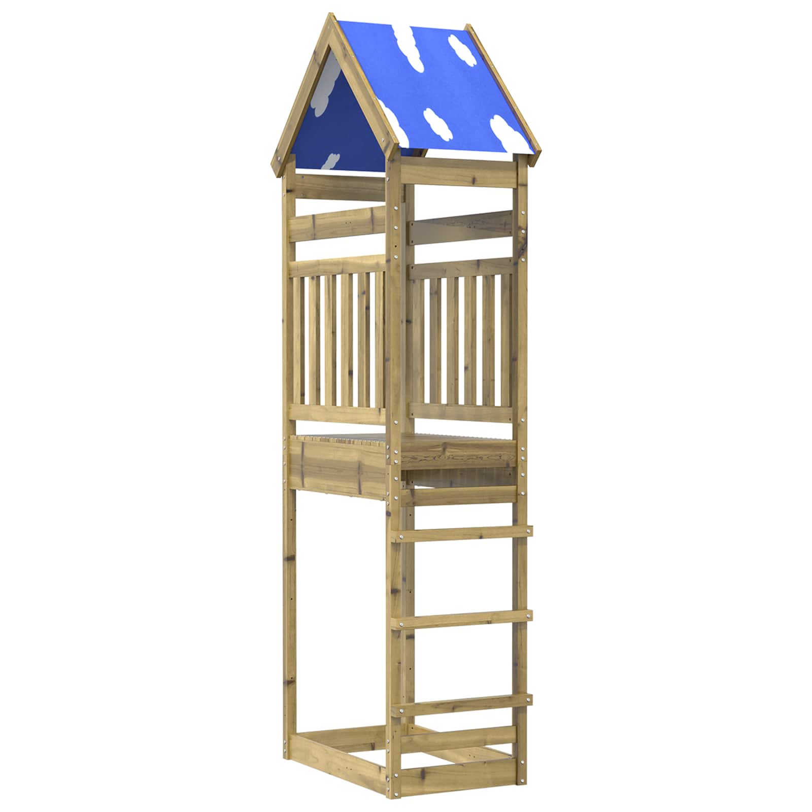 vidaXL Speeltoren Bruin 52,5 x 85 x 265 cm Massief grenenhout
