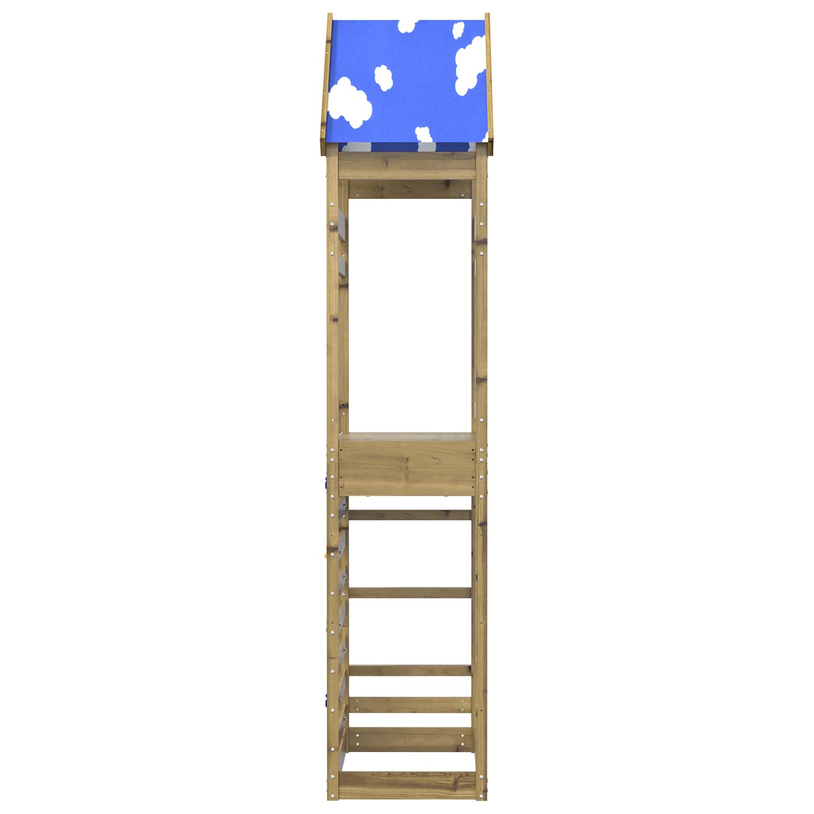 vidaXL Speeltoren Bruin 52,5 x 85 x 265 cm Massief grenenhout