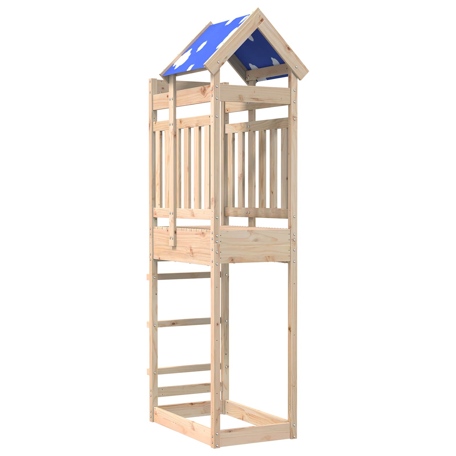 vidaXL Speeltoren Bruin 52,5 x 85 x 239 cm Massief grenenhout
