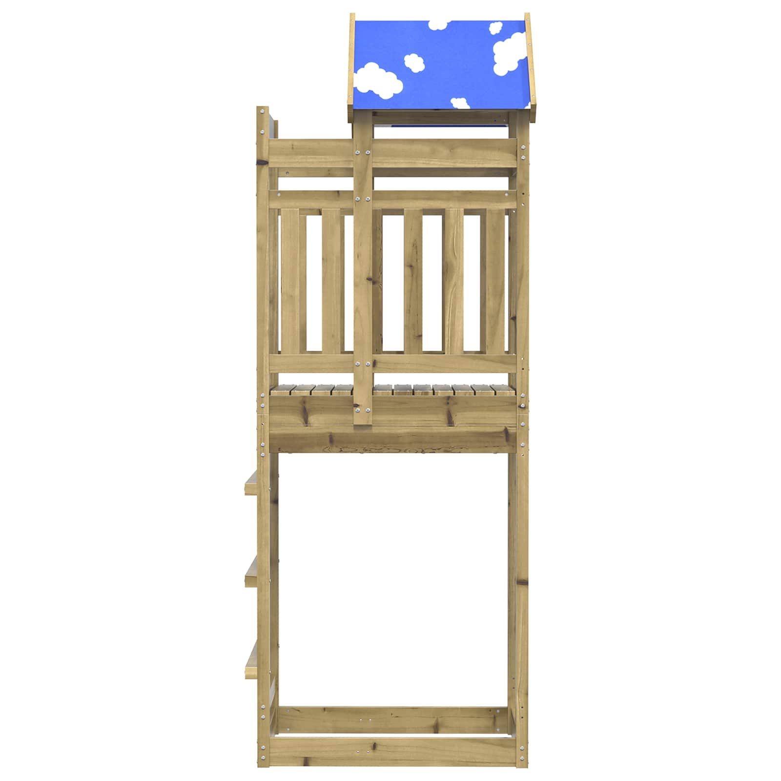vidaXL Speeltoren Bruin 52,5 x 85 x 239 cm Massief grenenhout
