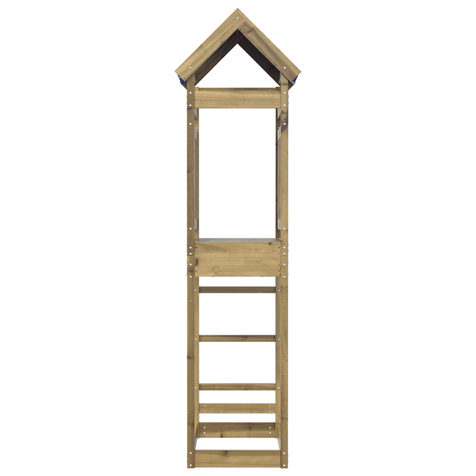 vidaXL Speeltoren Bruin 52,5 x 85 x 239 cm Massief grenenhout