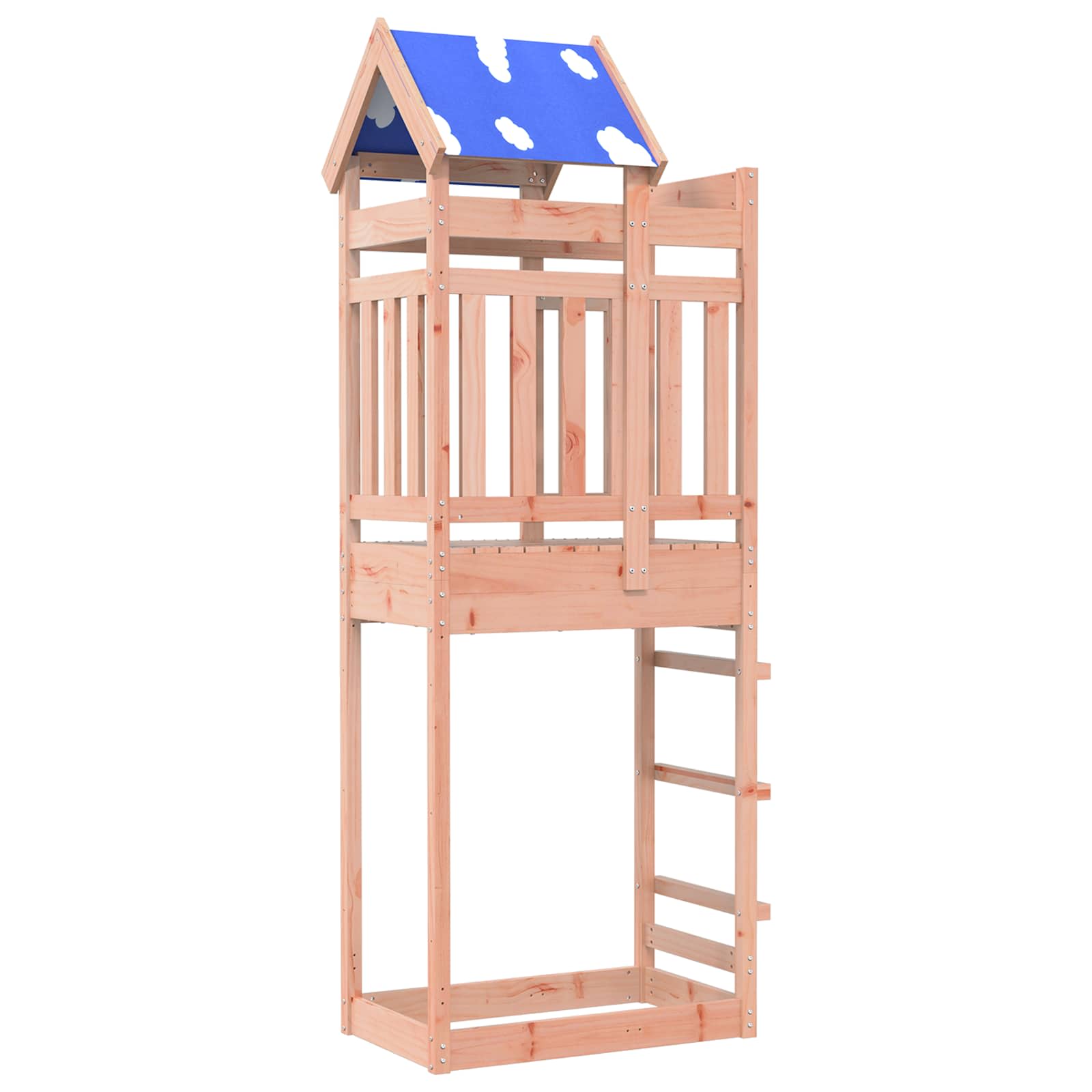 vidaXL Speeltoren Bruin 85 x 52,5 x 239 cm Massief grenenhout