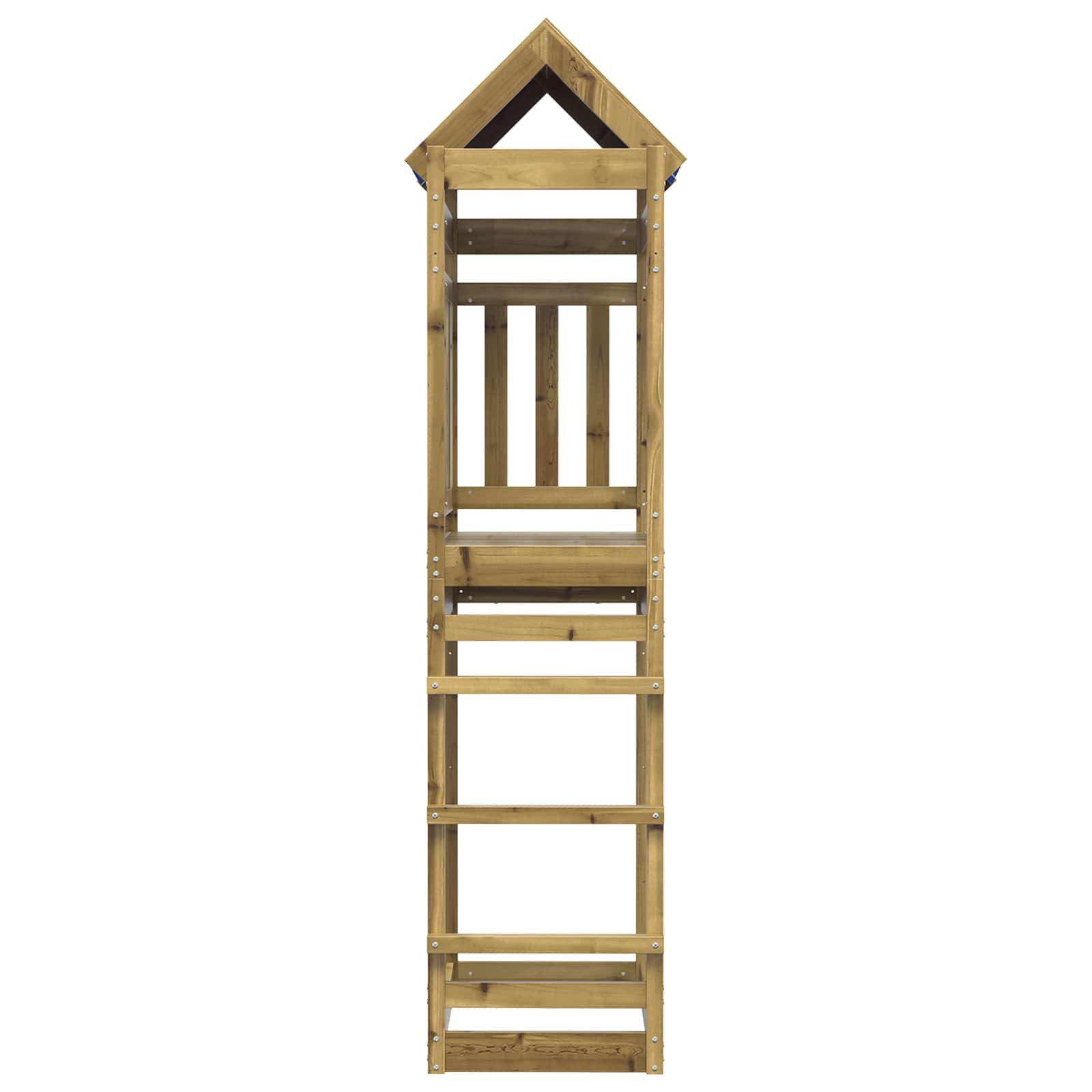 vidaXL Speeltoren Bruin 85 x 52,5 x 239 cm Massief grenenhout