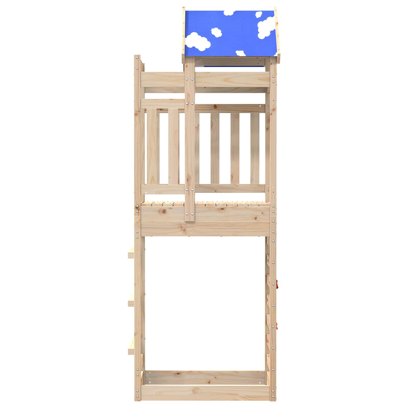 vidaXL Speeltoren Bruin 85 x 52,5 x 239 cm Massief grenenhout
