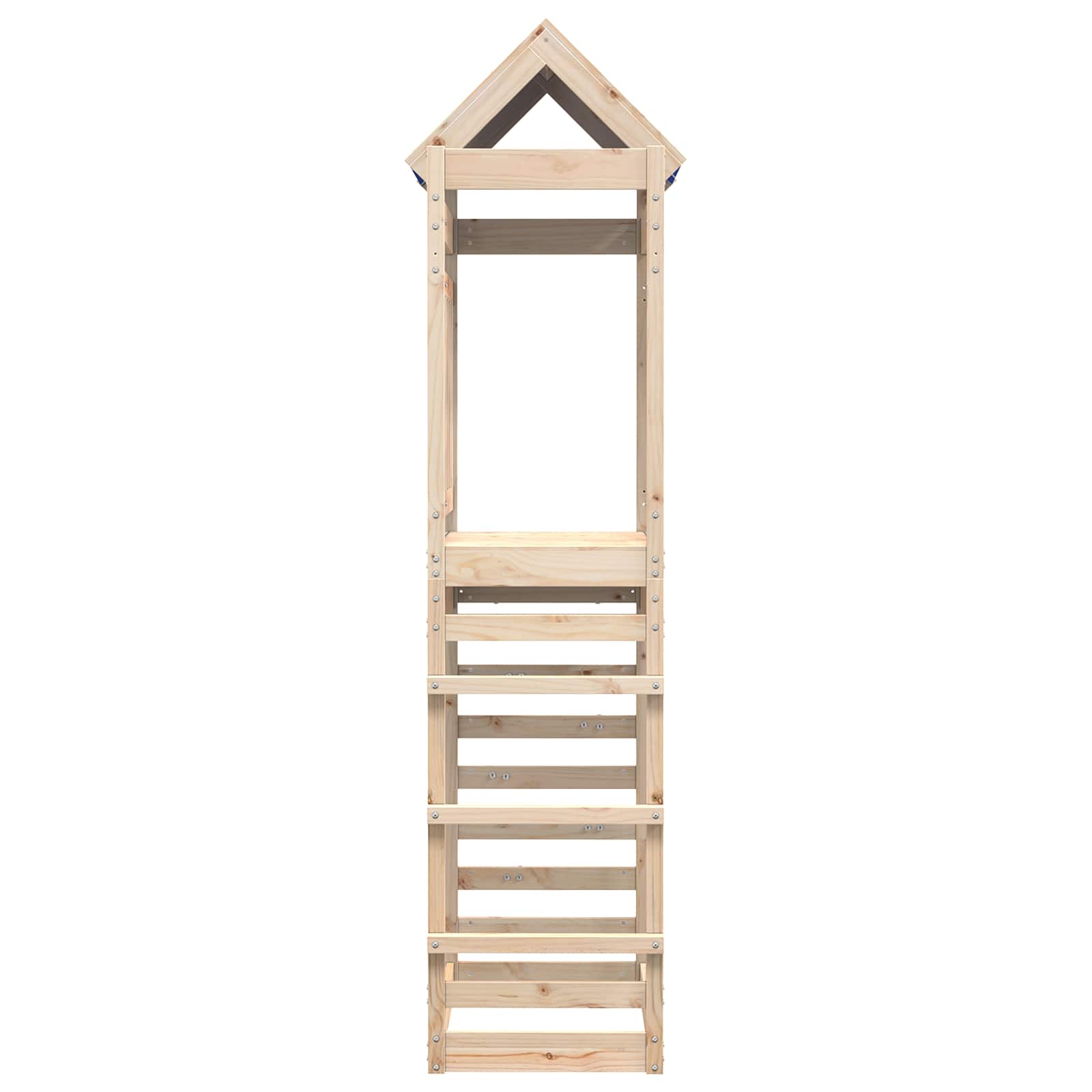 vidaXL Speeltoren Bruin 85 x 52,5 x 239 cm Massief grenenhout