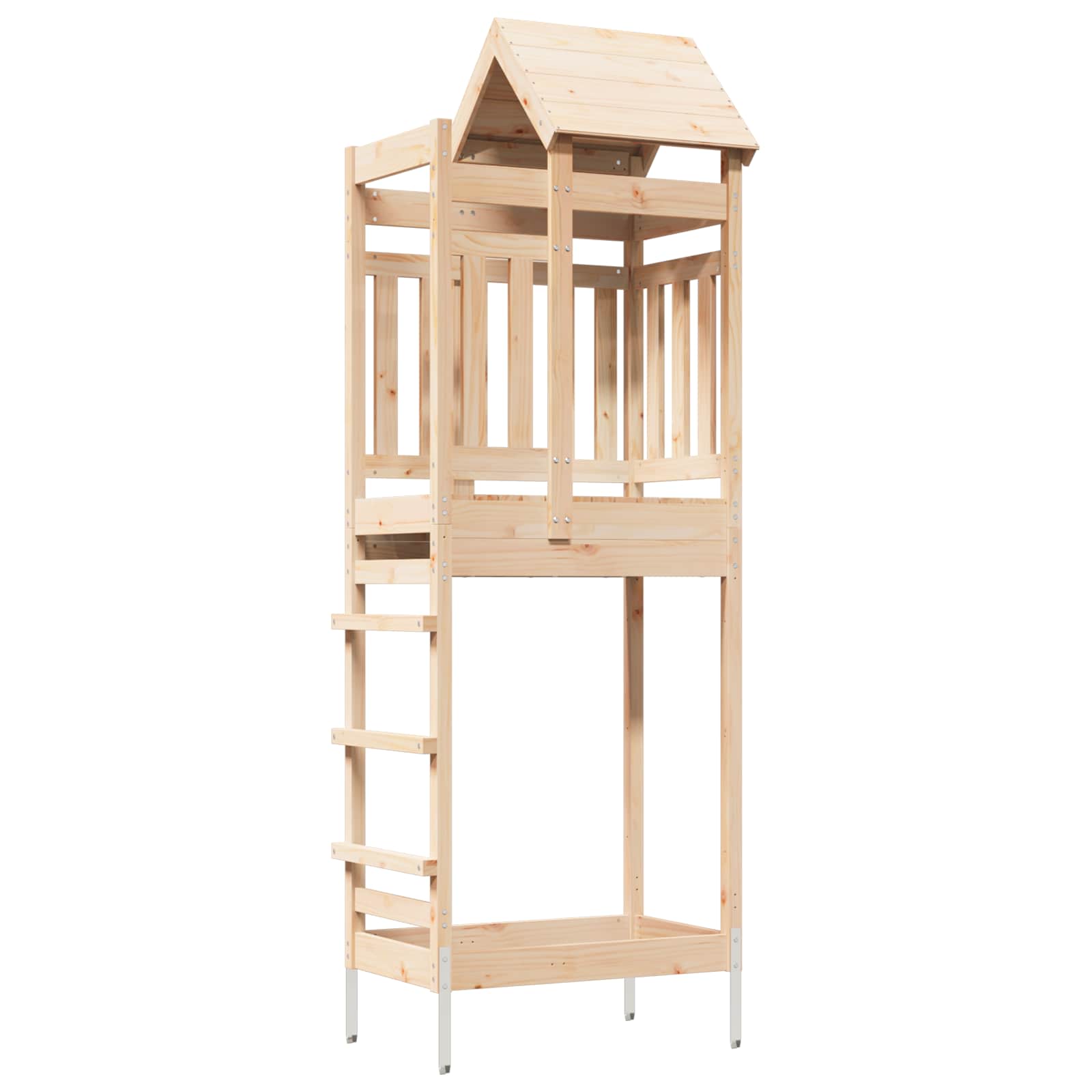 vidaXL Speeltoren Bruin 52,5 x 85 x 238 cm Massief grenenhout