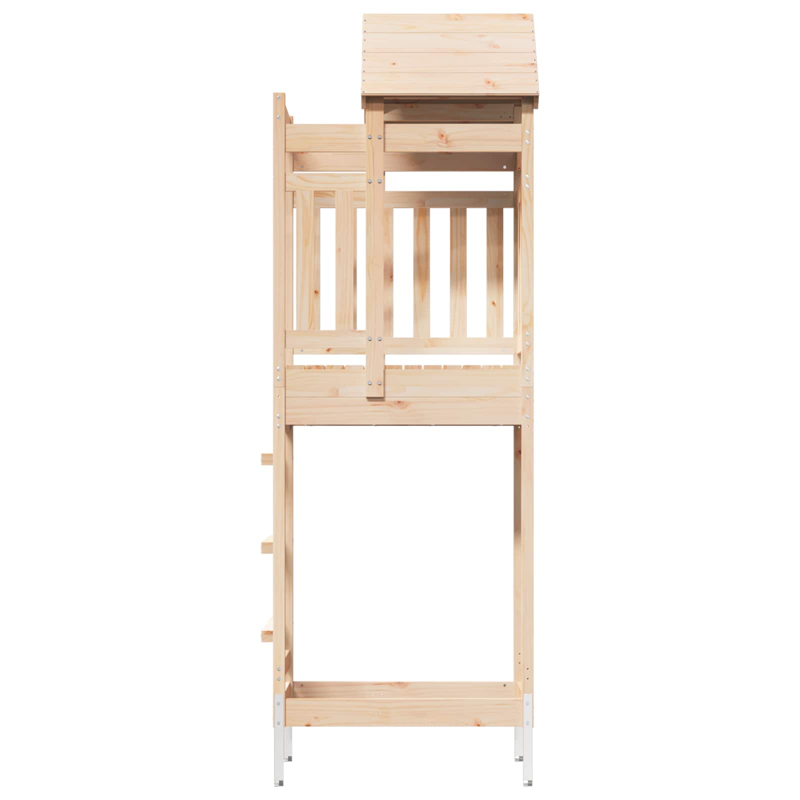 vidaXL Speeltoren Bruin 52,5 x 85 x 238 cm Massief grenenhout