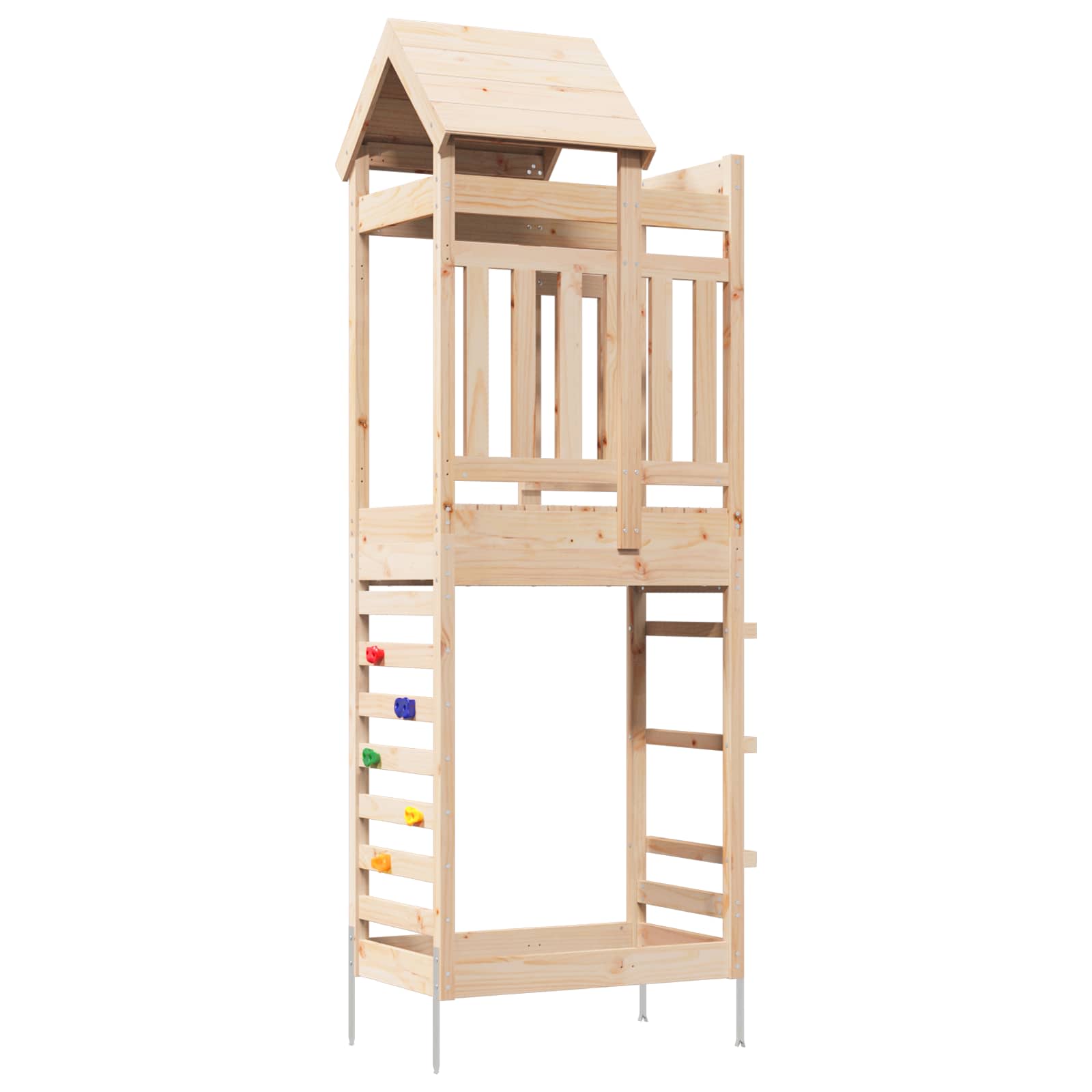 vidaXL Speeltoren Bruin 52,5 x 85 x 238 cm Massief grenenhout