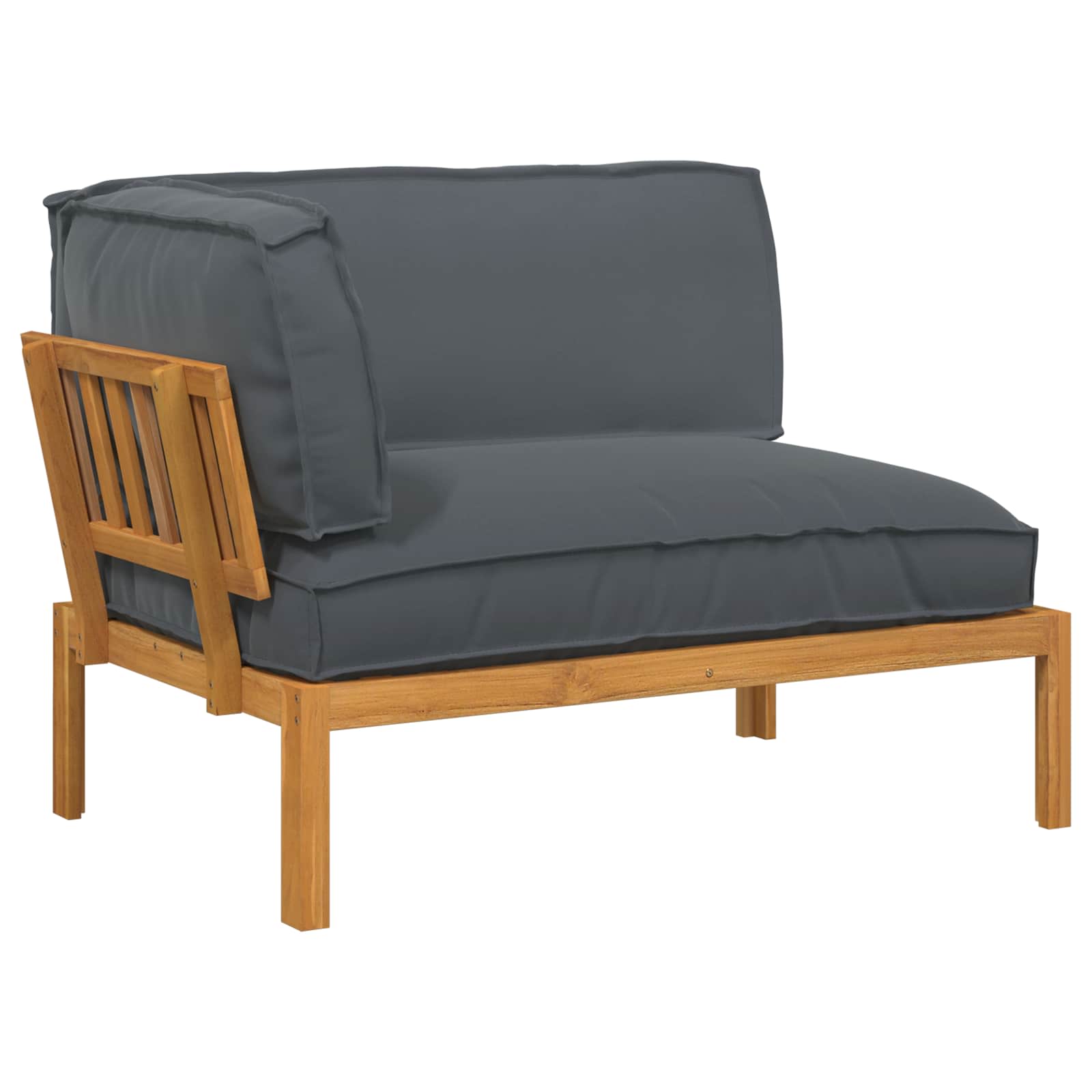 vidaXL Bankstel Effen Antraciet 131,5 x 92 x 69 cm Massief Acaciahout