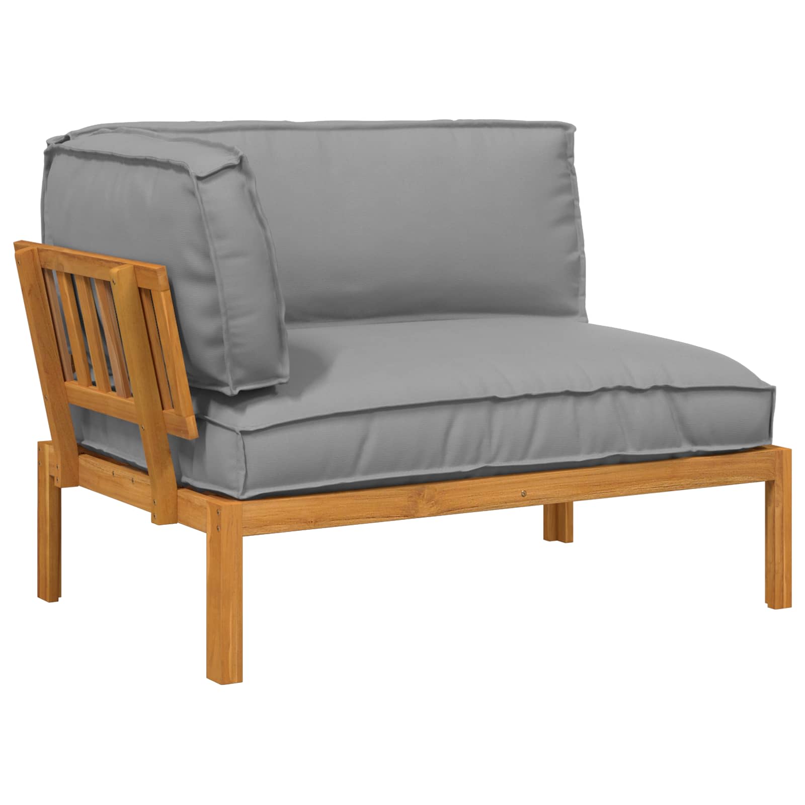 vidaXL Bankstel Effen Antraciet 131,5 x 92 x 69 cm Massief Acaciahout