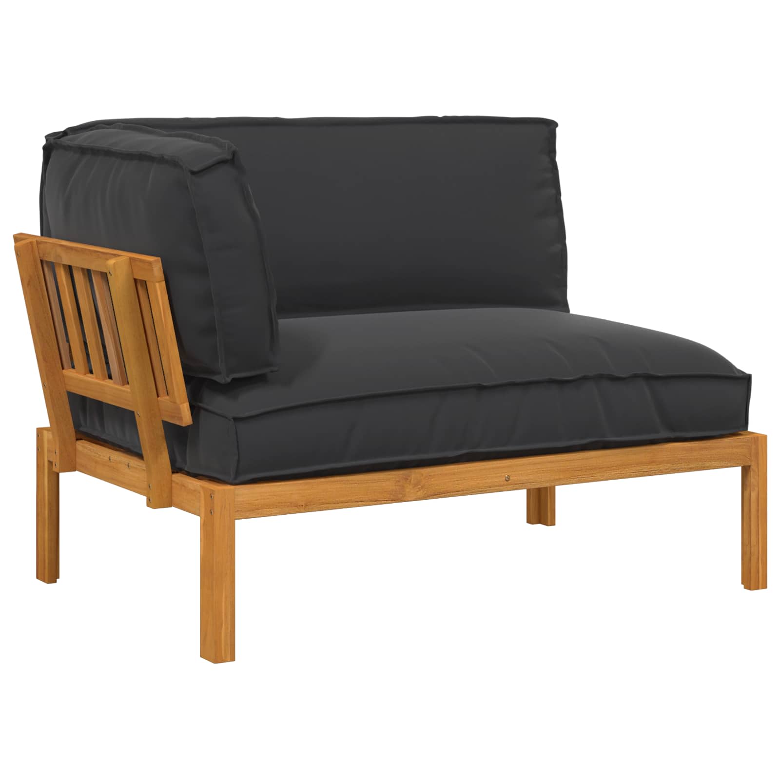 vidaXL Bankstel Effen Antraciet 131,5 x 92 x 69 cm Massief Acaciahout