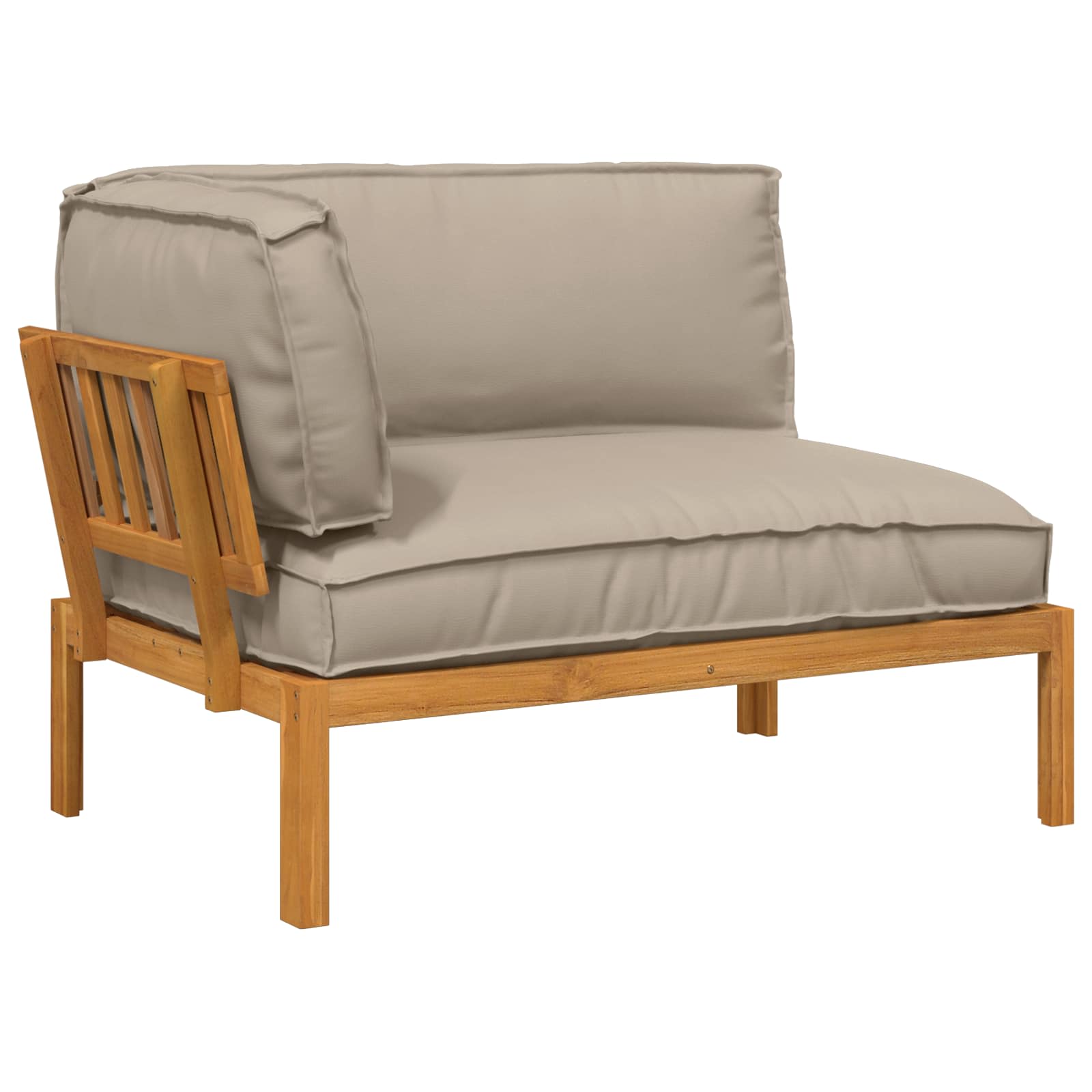 vidaXL Bankstel Effen Antraciet 131,5 x 92 x 69 cm Massief Acaciahout