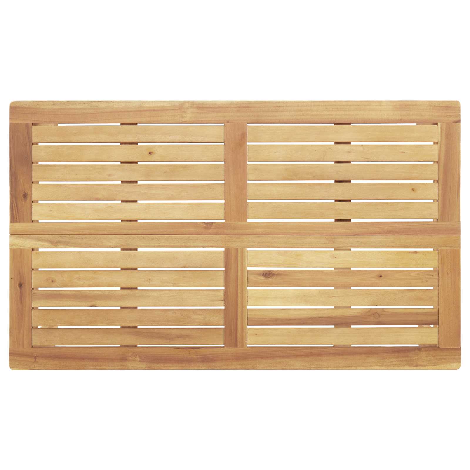 vidaXL Bankstel met kussen 3 pcs Bladpatroon Massief Acaciahout