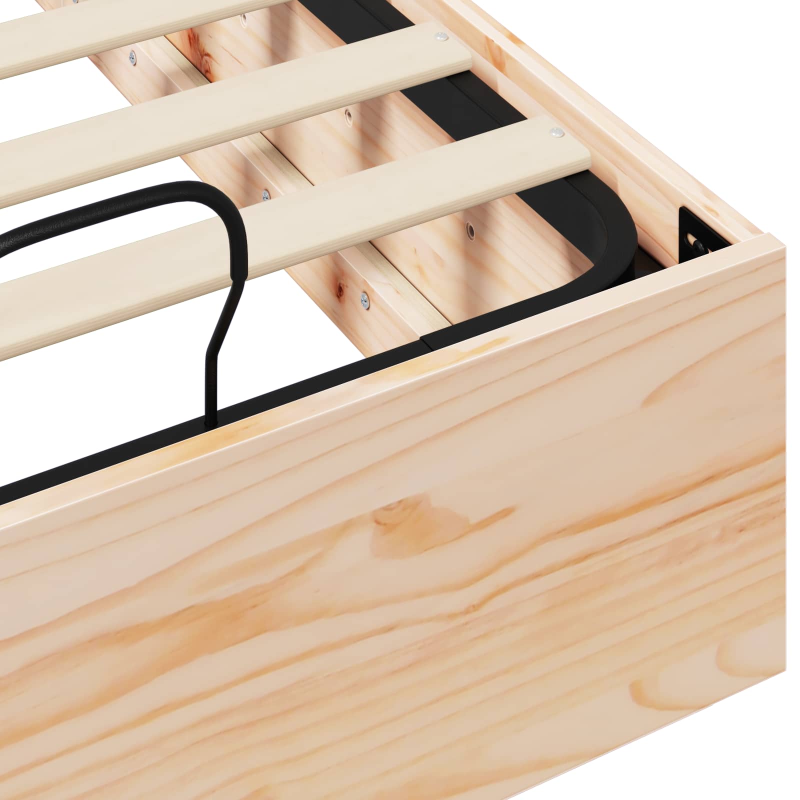 vidaXL Ottoman Bedframe Naturel 80 x 200 cm Massief grenenhout