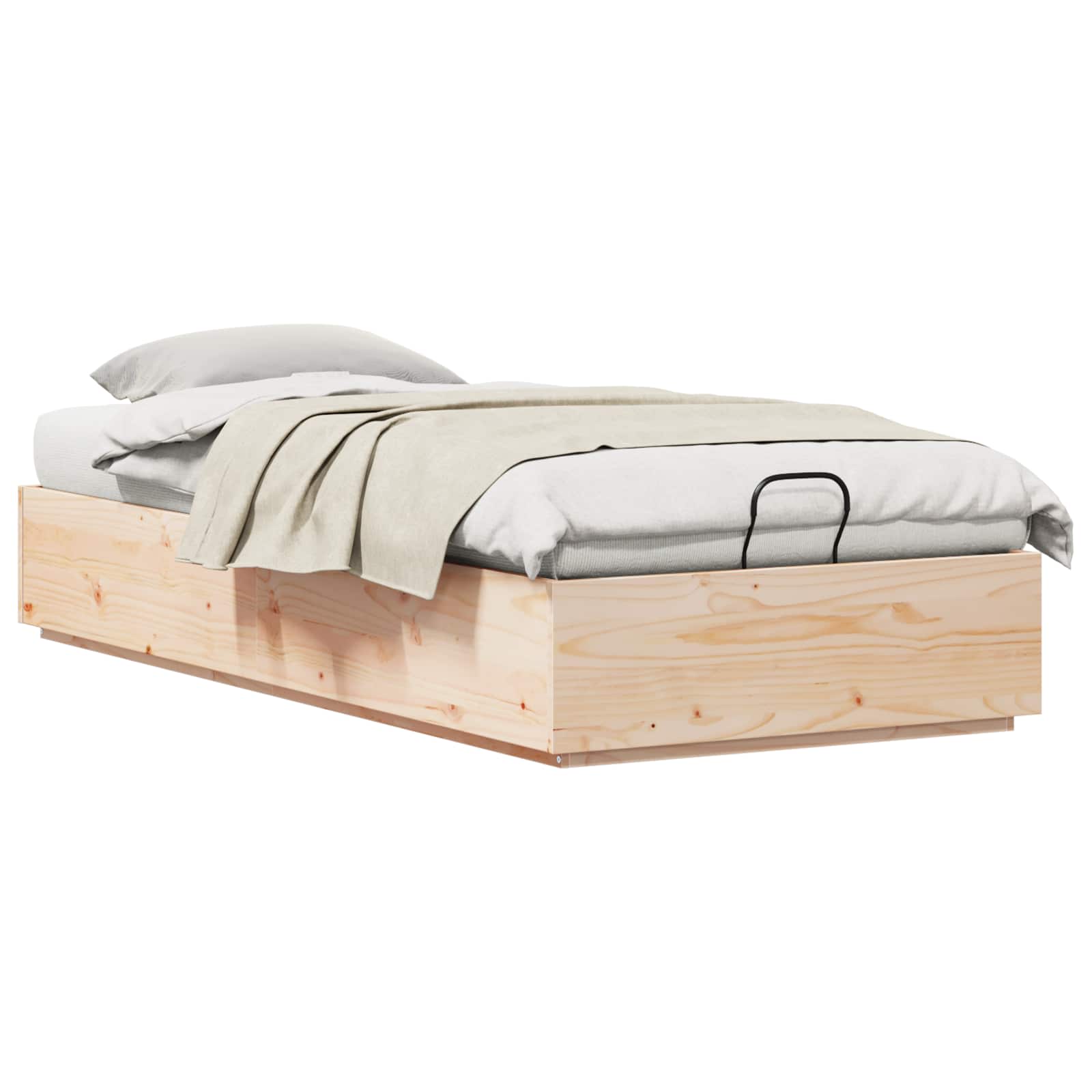 vidaXL Ottoman Bedframe Naturel 80 x 200 cm Massief grenenhout