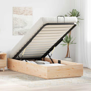 vidaXL Ottoman Bedframe Naturel 80 x 200 cm Massief grenenhout