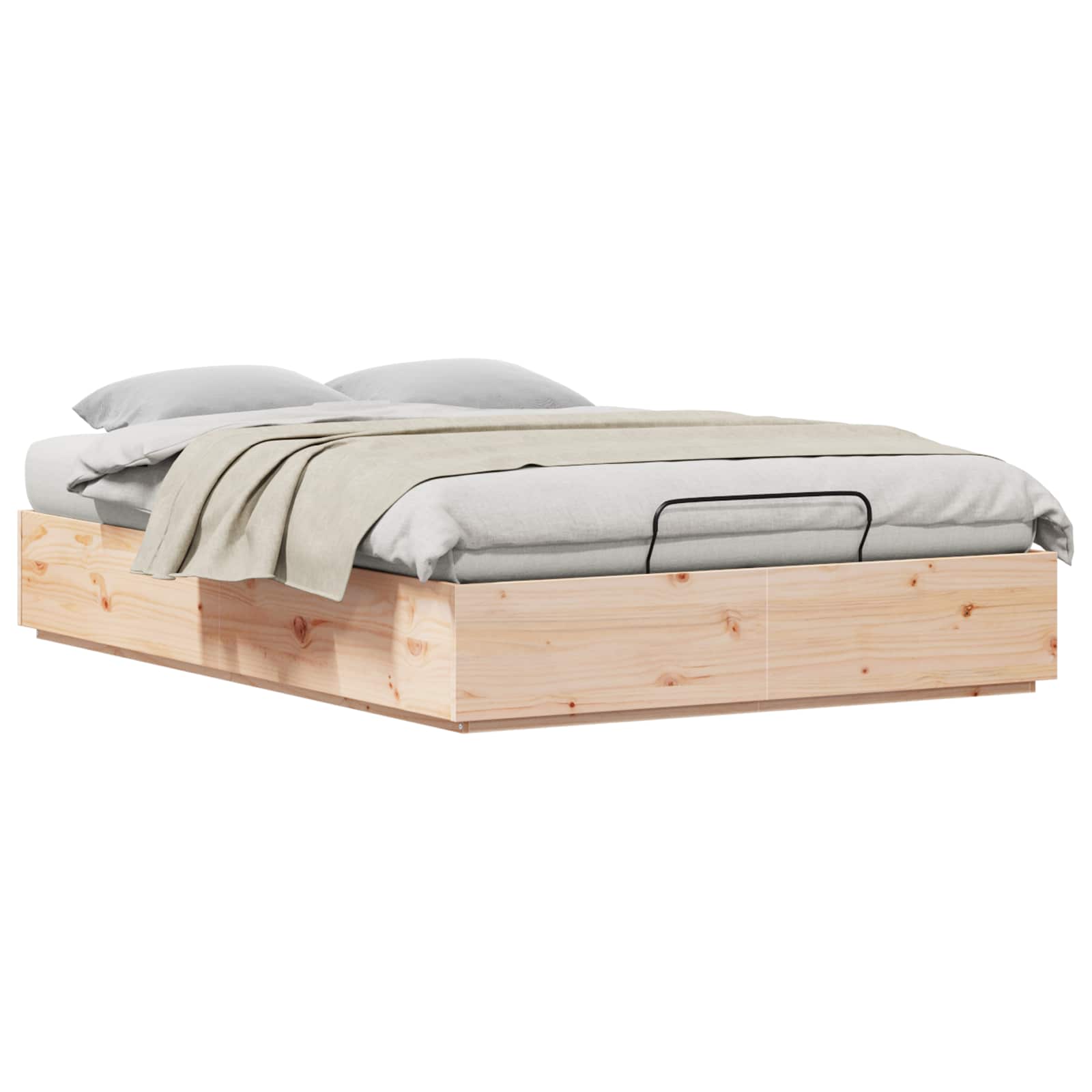vidaXL Ottoman Bedframe Naturel 80 x 200 cm Massief grenenhout