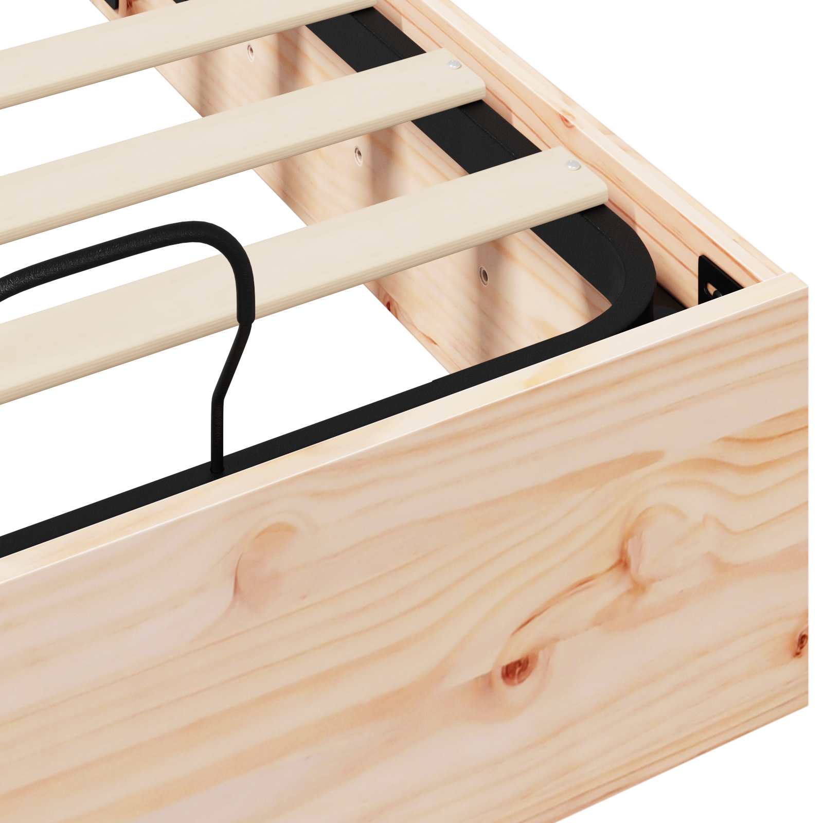 vidaXL Ottoman Bedframe met Opslag 2 pcs Naturel 70 x 190 cm