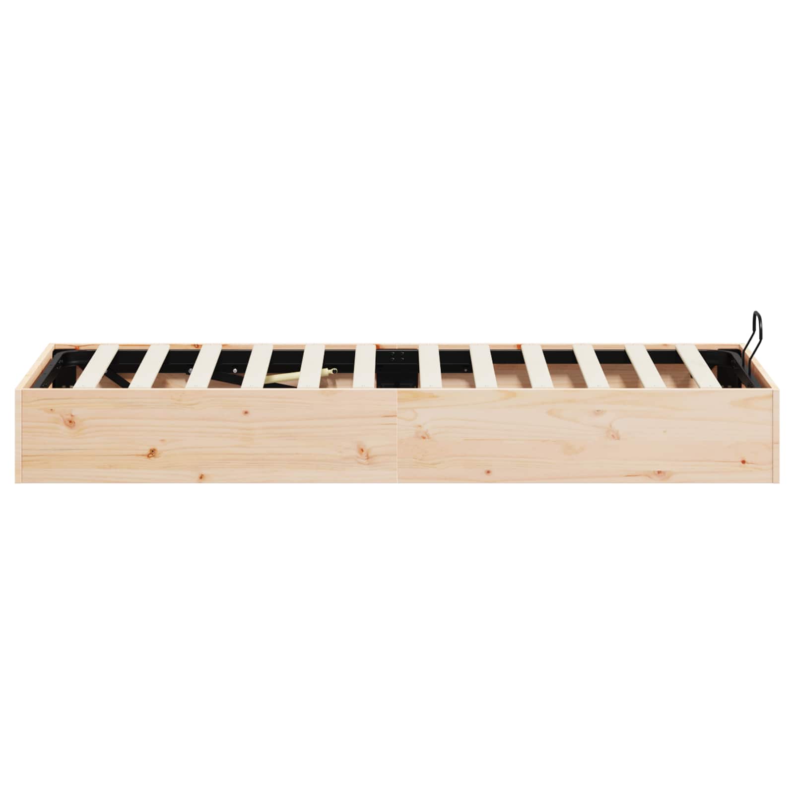 vidaXL Ottoman Bedframe met Opslag 2 pcs Naturel 70 x 190 cm