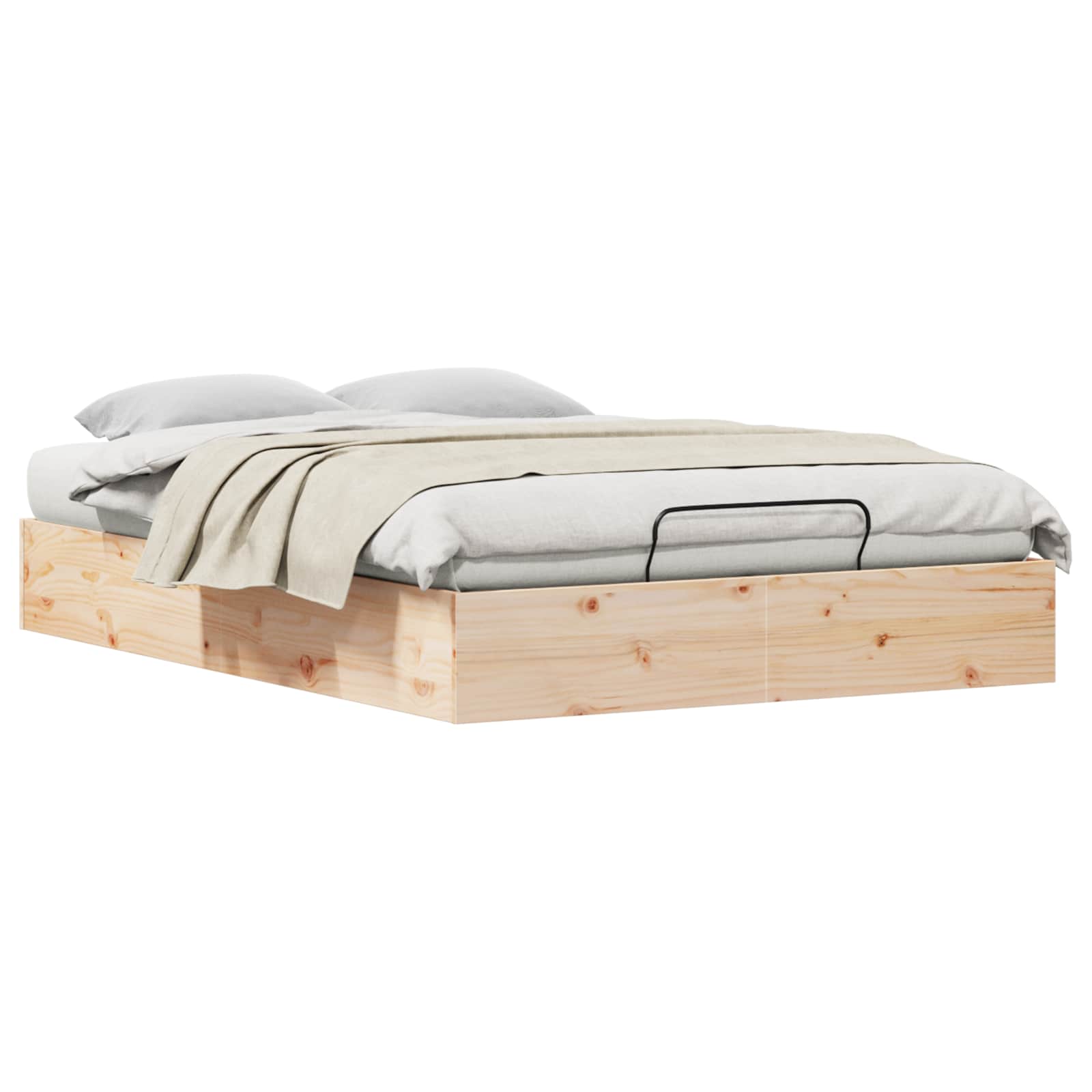 vidaXL Ottoman Bedframe met Opslag 2 pcs Naturel 70 x 190 cm