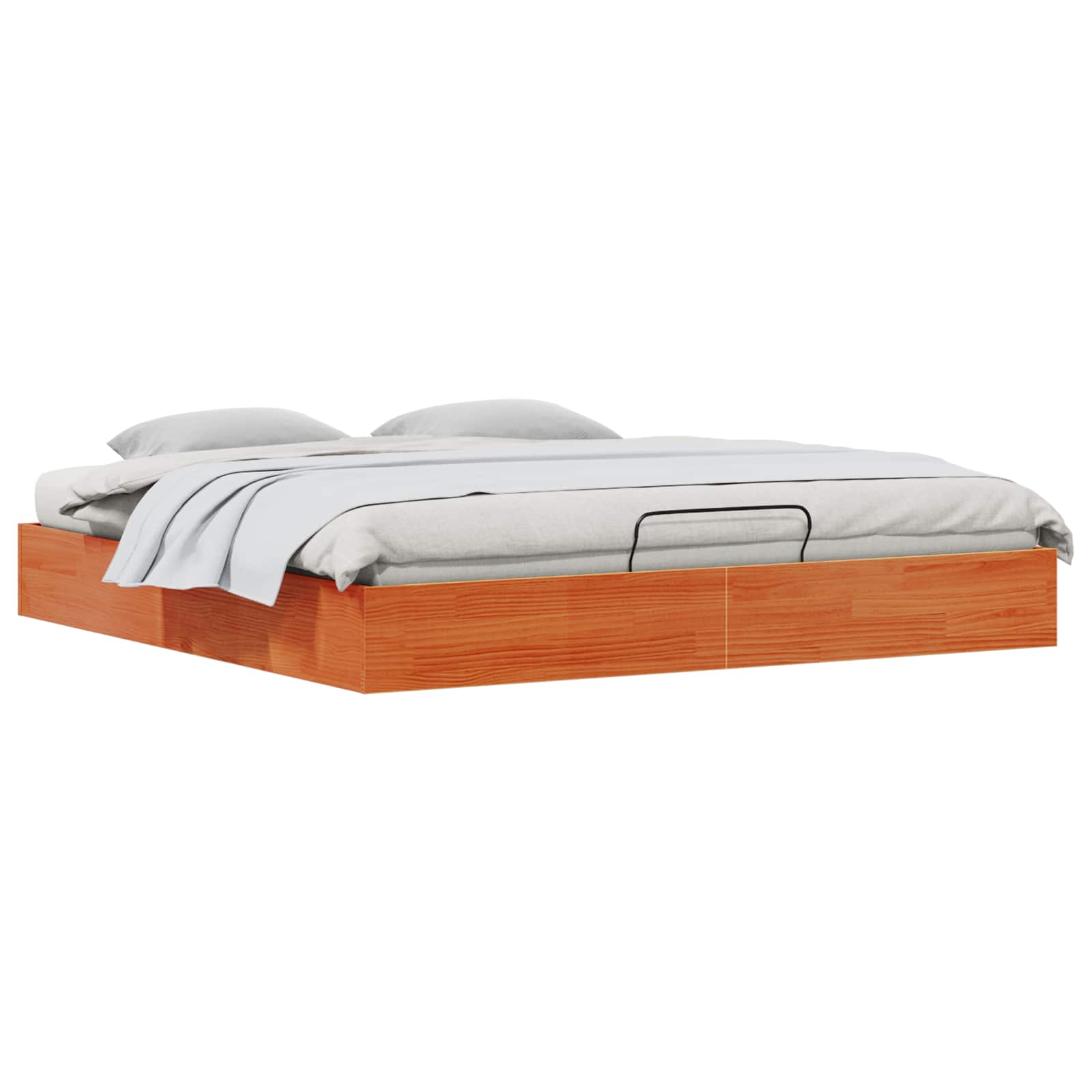 vidaXL Ottoman Bedframe met Opslag 2 pcs Naturel 70 x 190 cm