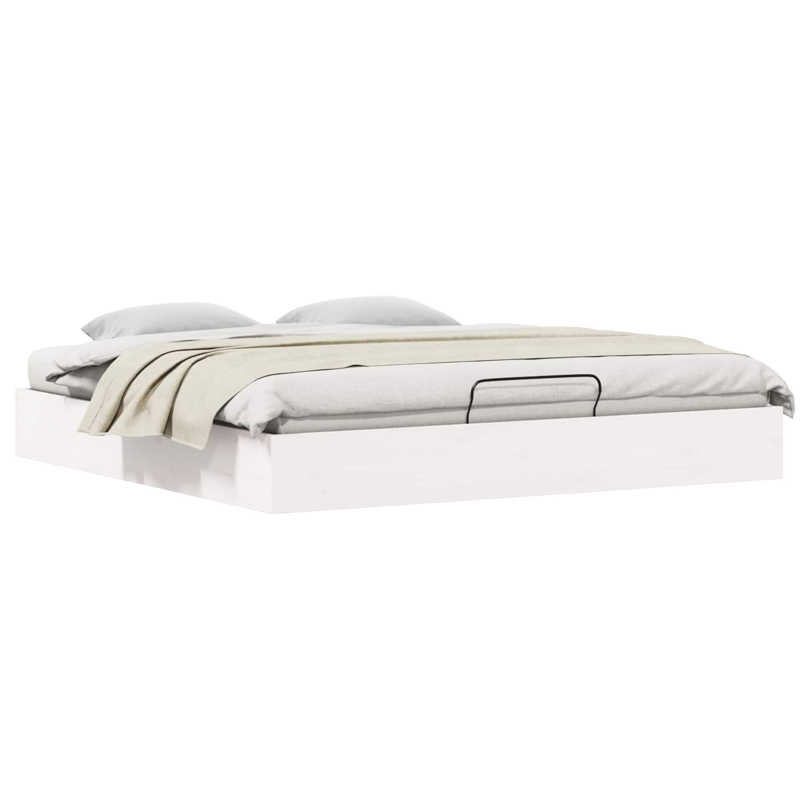 vidaXL Ottoman Bedframe met Opslag 2 pcs Naturel 70 x 190 cm