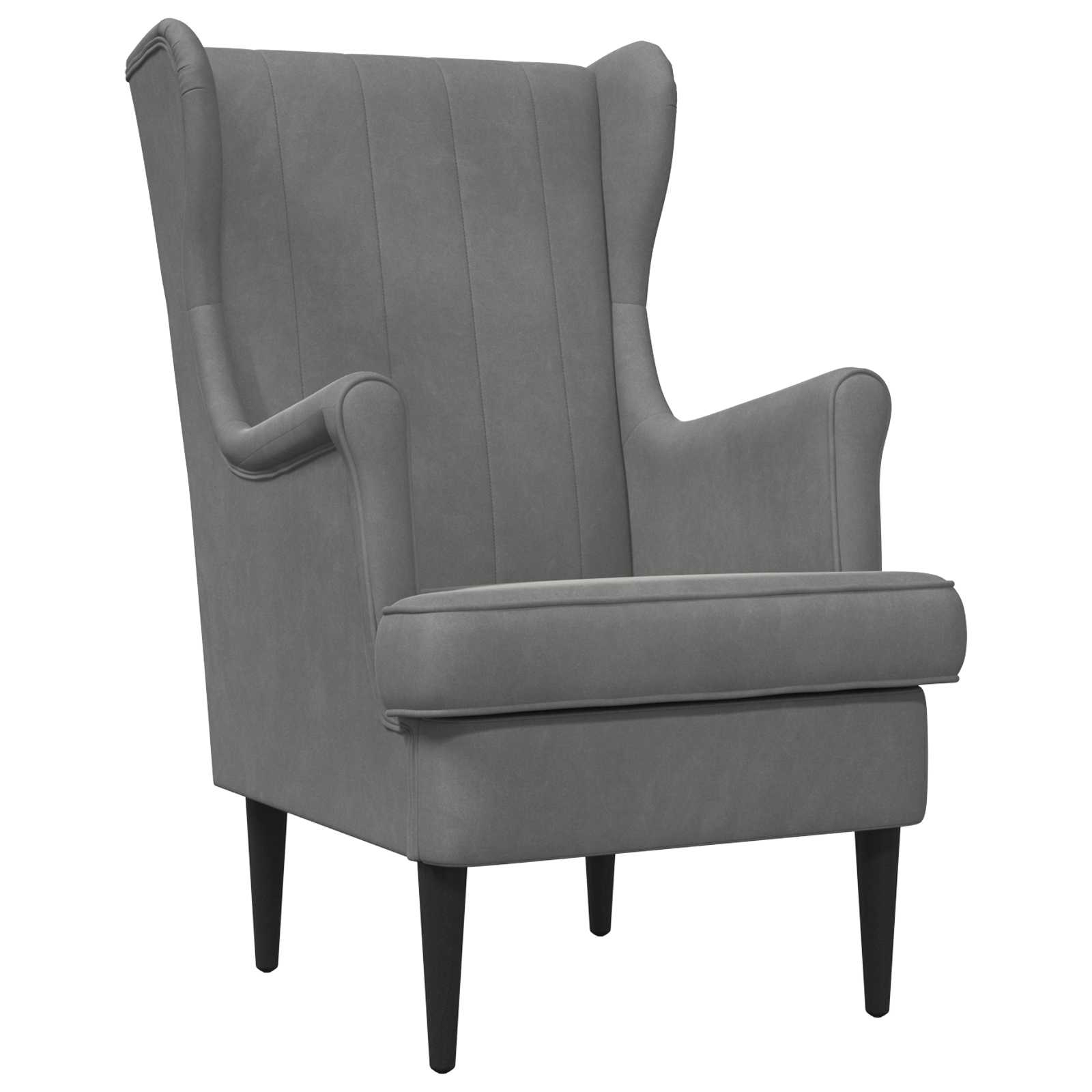 vidaXL Fauteuil met Voetenbank 2 st Lichtgrijs Fluweel