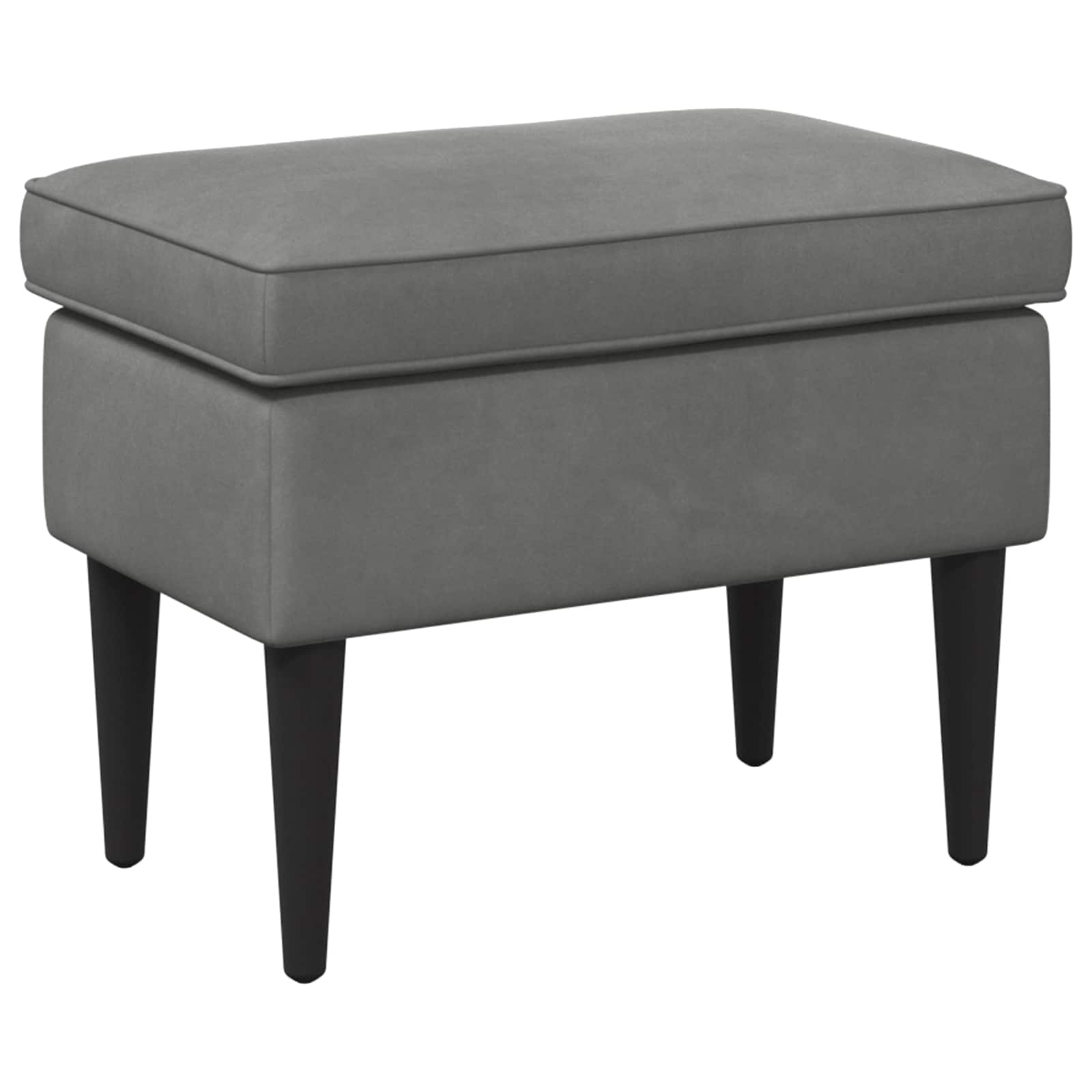 vidaXL Fauteuil met Voetenbank 2 st Lichtgrijs Fluweel